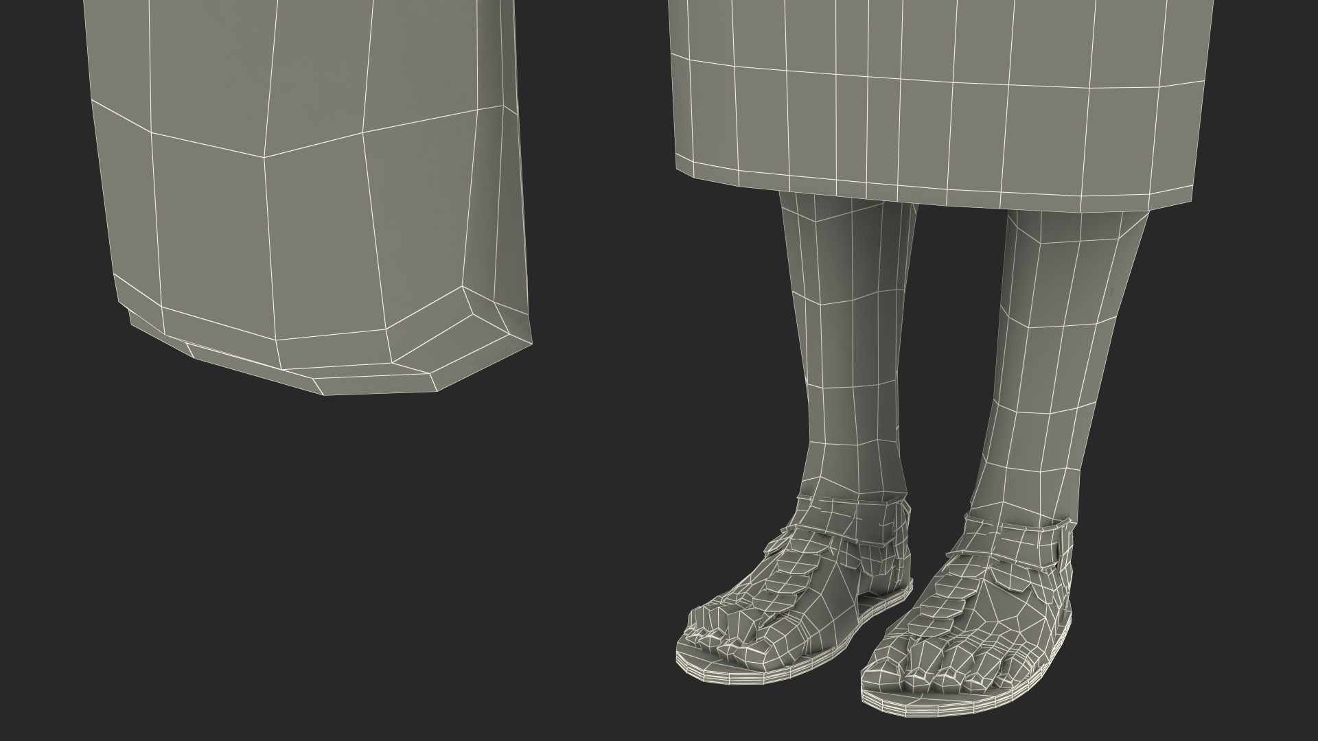 African Woman Wearing Traditional Clothes Rigged for Maya 3D