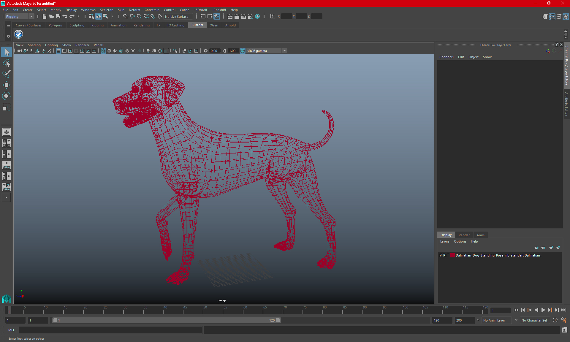 Dalmatian Dog Standing Pose 3D