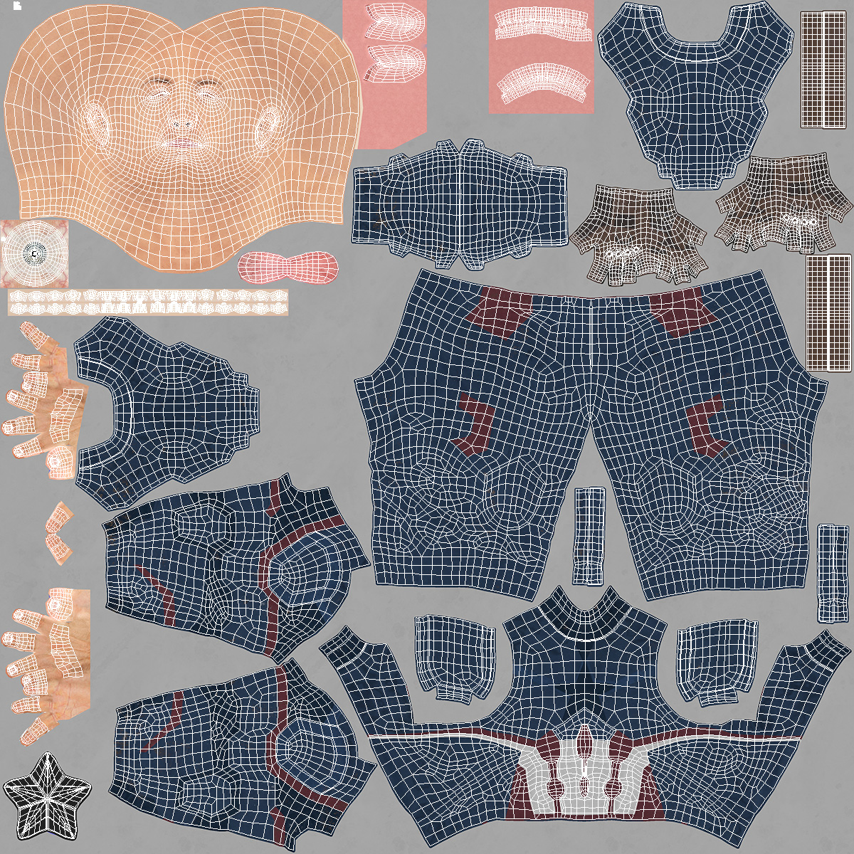 3D Character Captain America in Shabby Suit Rigged for Maya