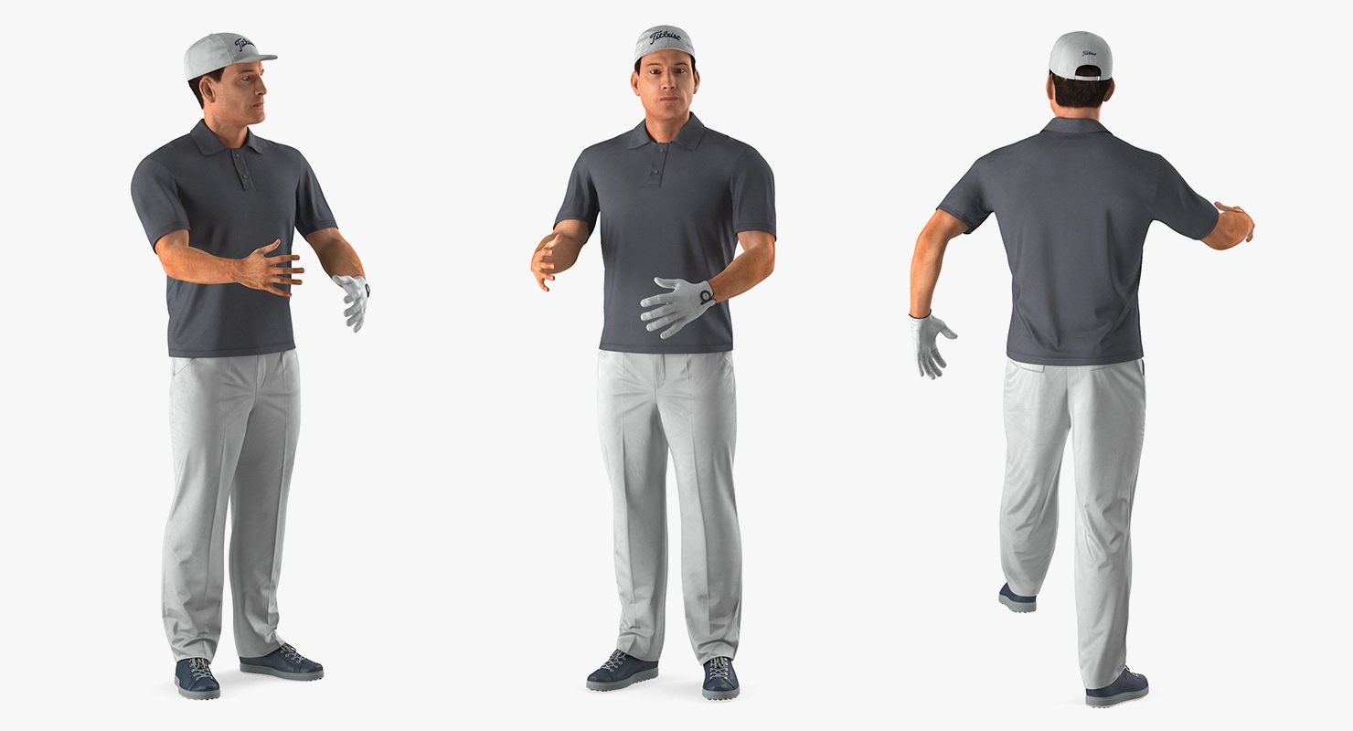 3D Golf Player Rigged model