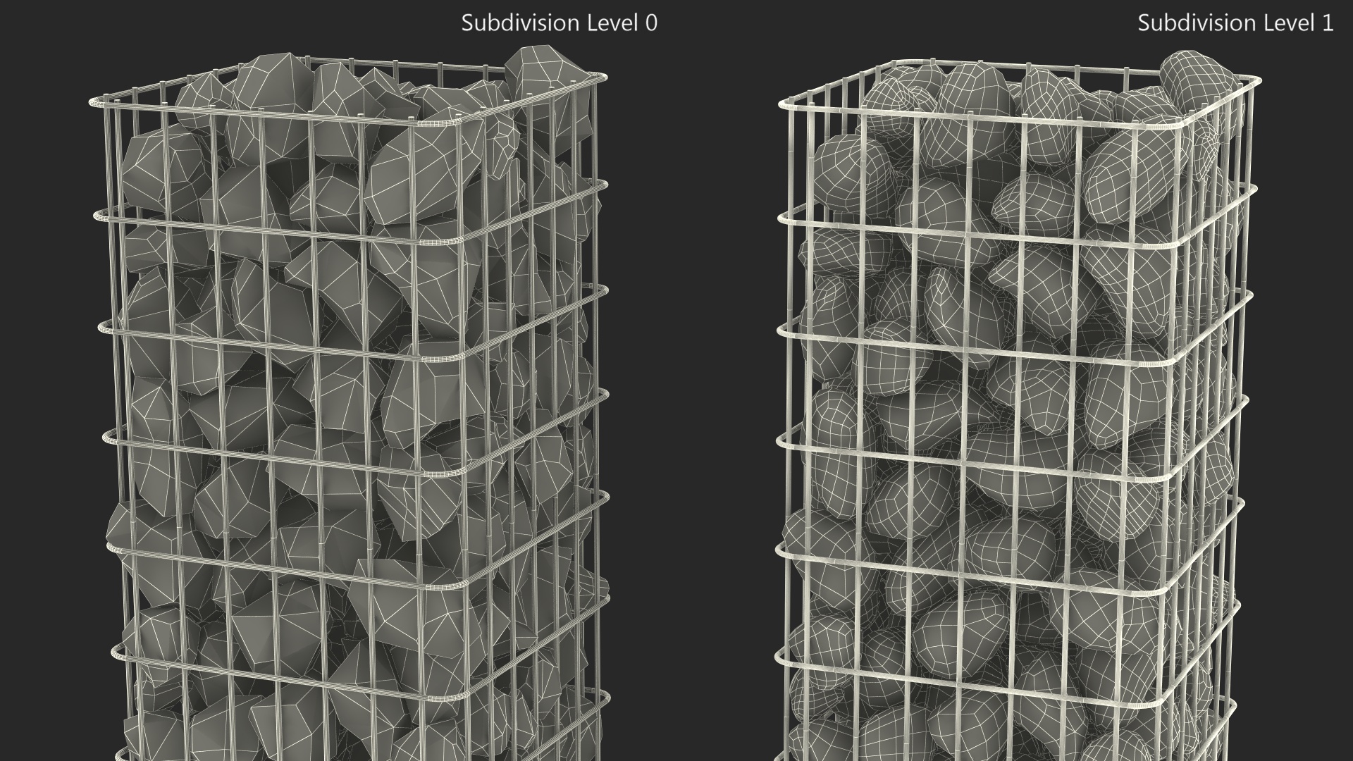 3D Gabion Column model
