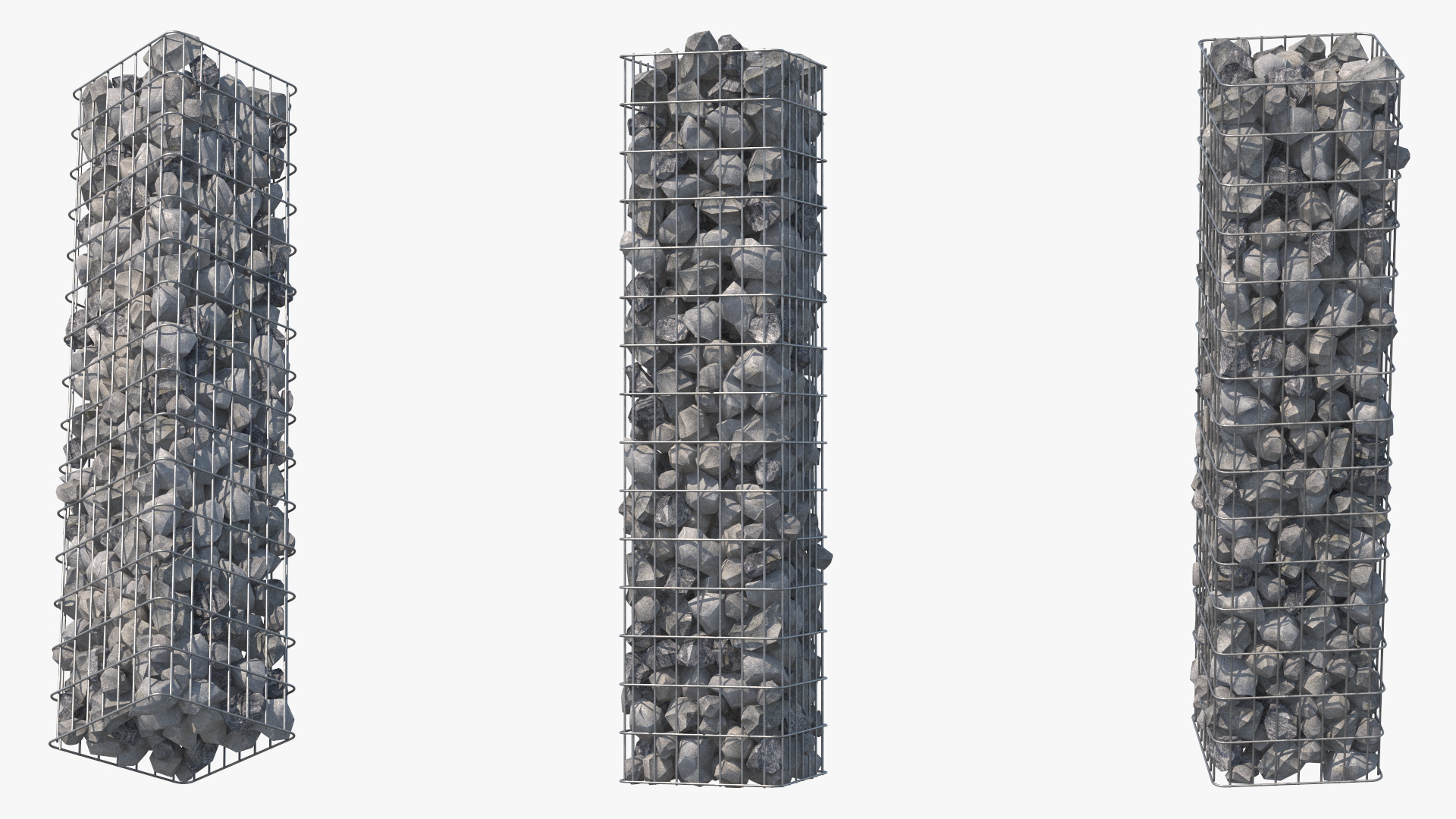 3D Gabion Column model