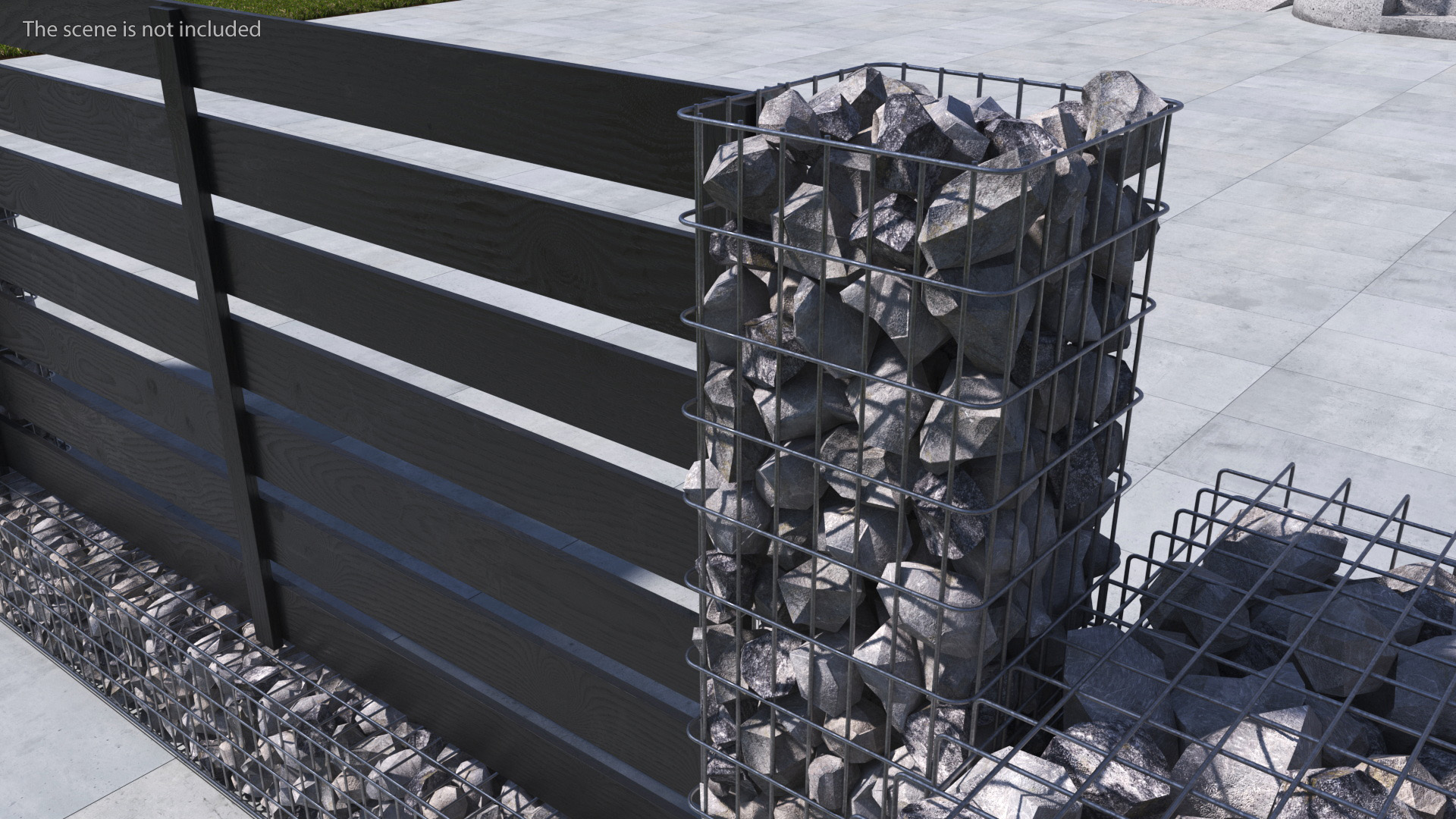 3D Gabion Column model