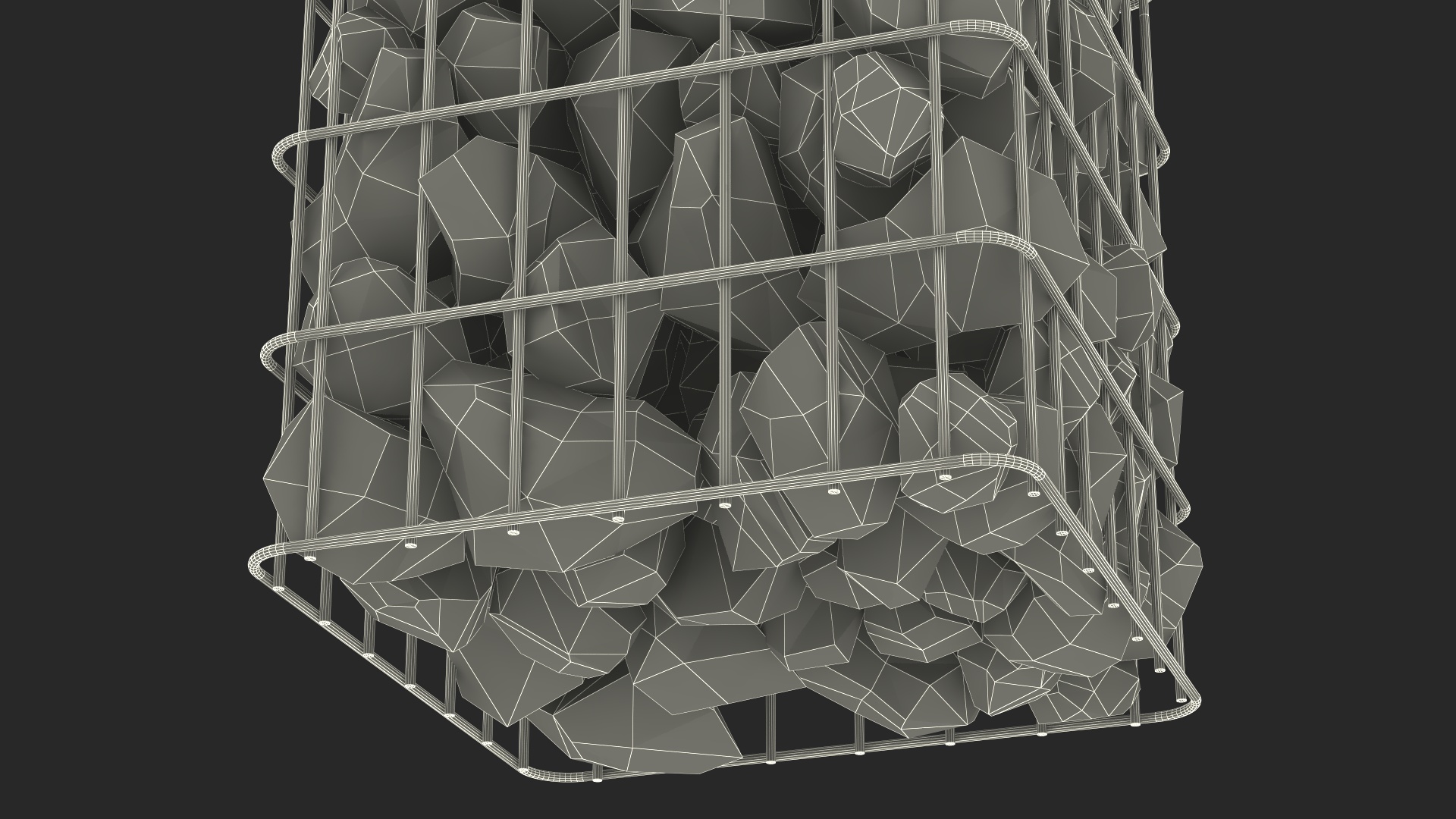 3D Gabion Column model