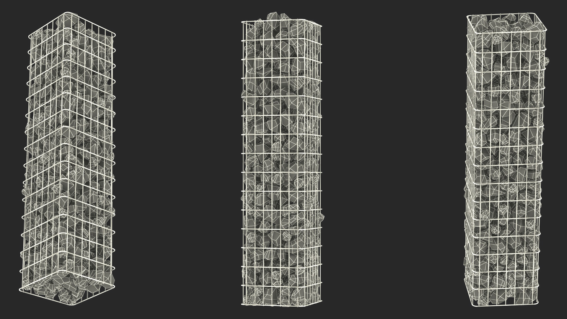 3D Gabion Column model