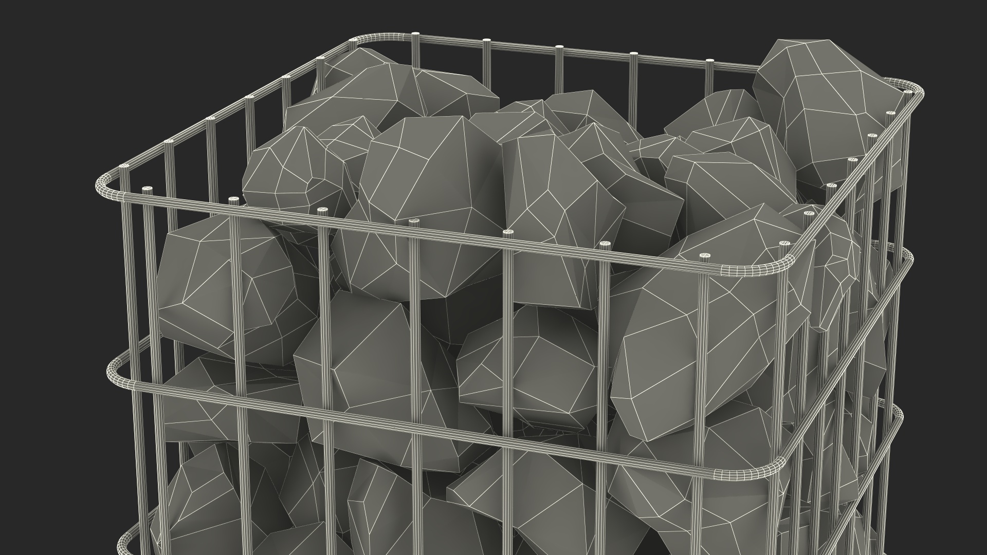 3D Gabion Column model