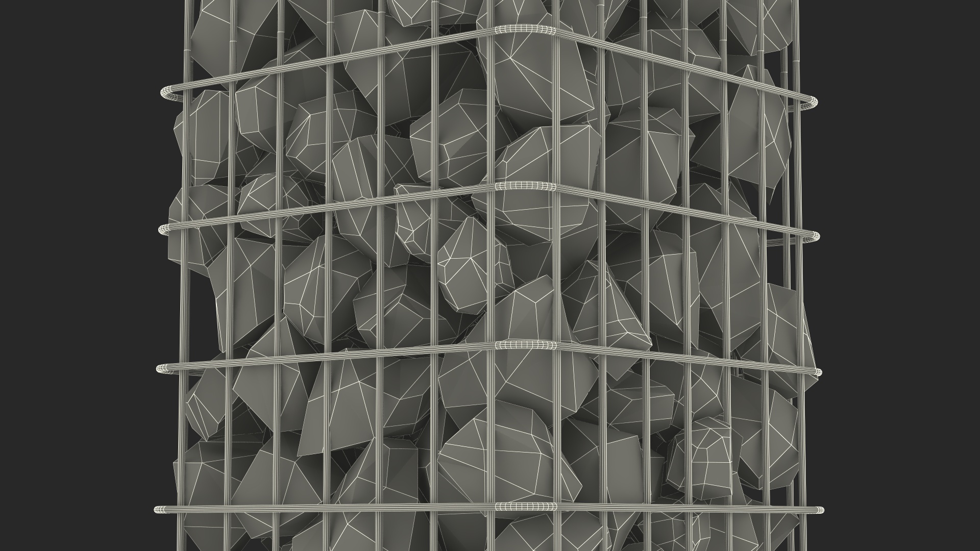 3D Gabion Column model
