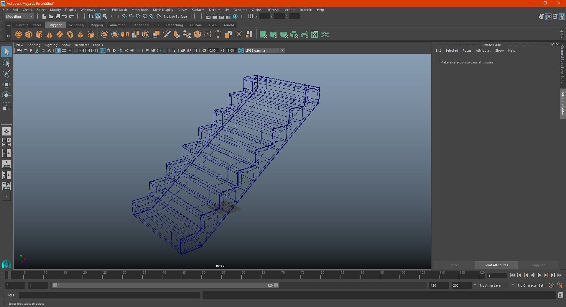 3D model Concrete Stairs