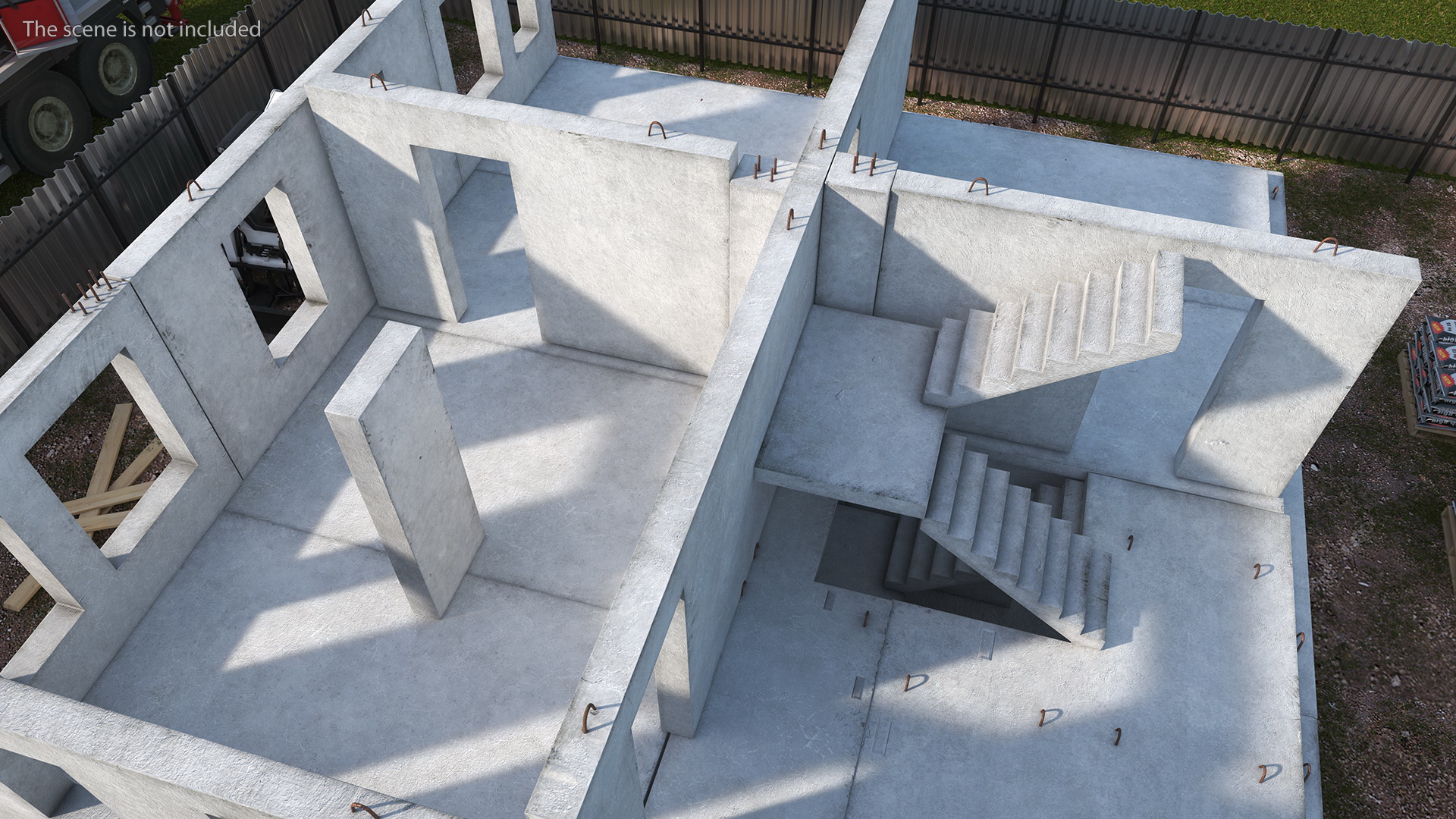 3D model Concrete Stairs