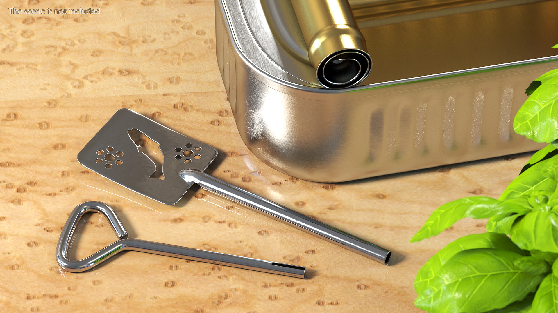 Vintage Sardine Tin Opener and Server 3D