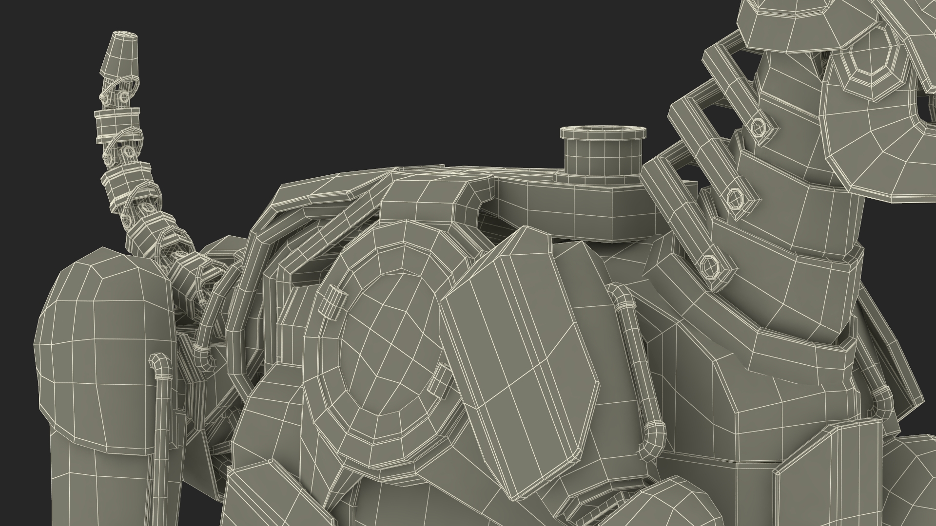 Futuristic Police Robot Dog 3D