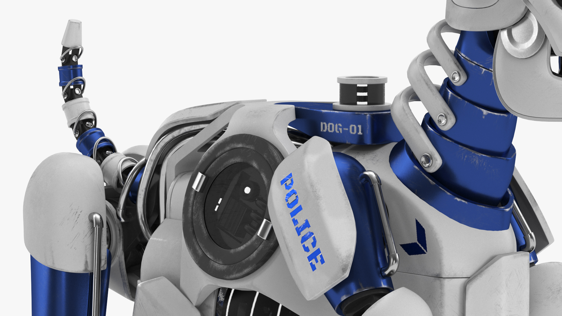 Futuristic Police Robot Dog 3D