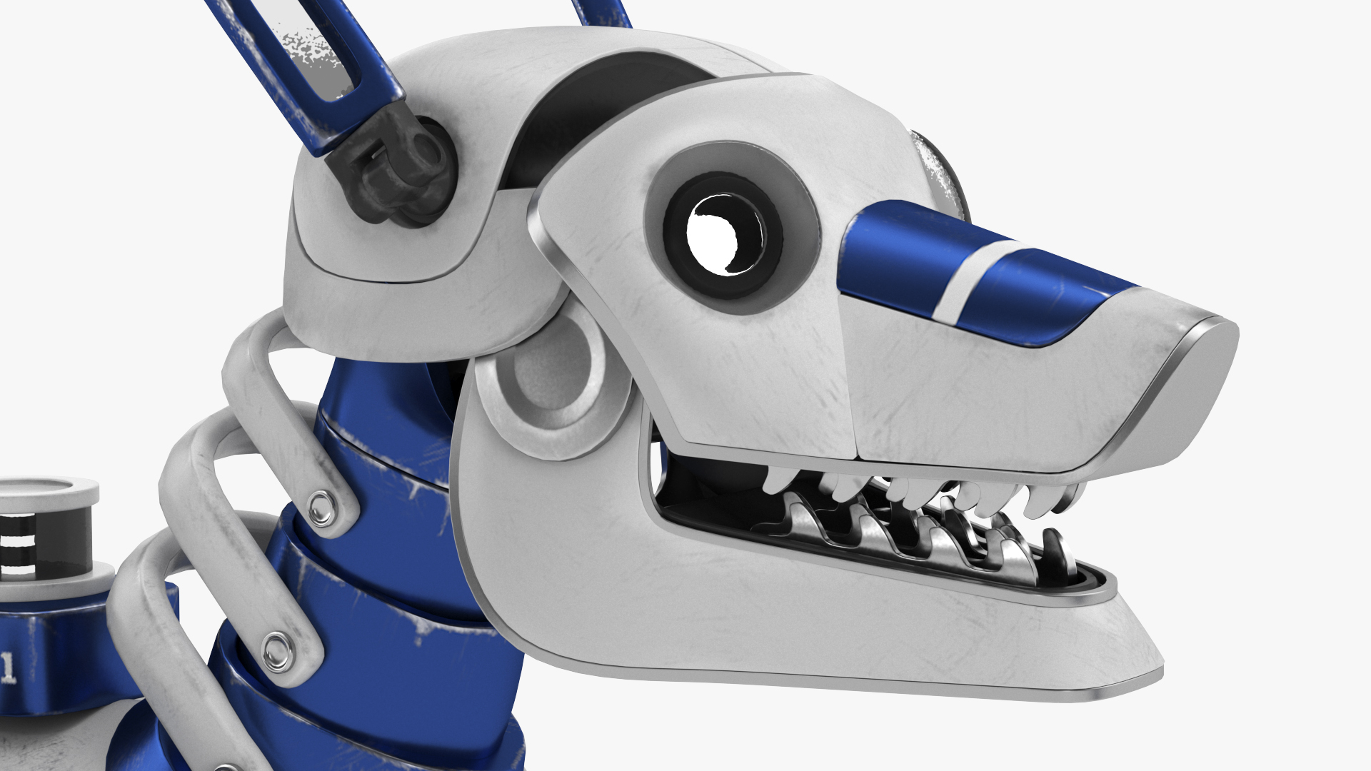 Futuristic Police Robot Dog 3D