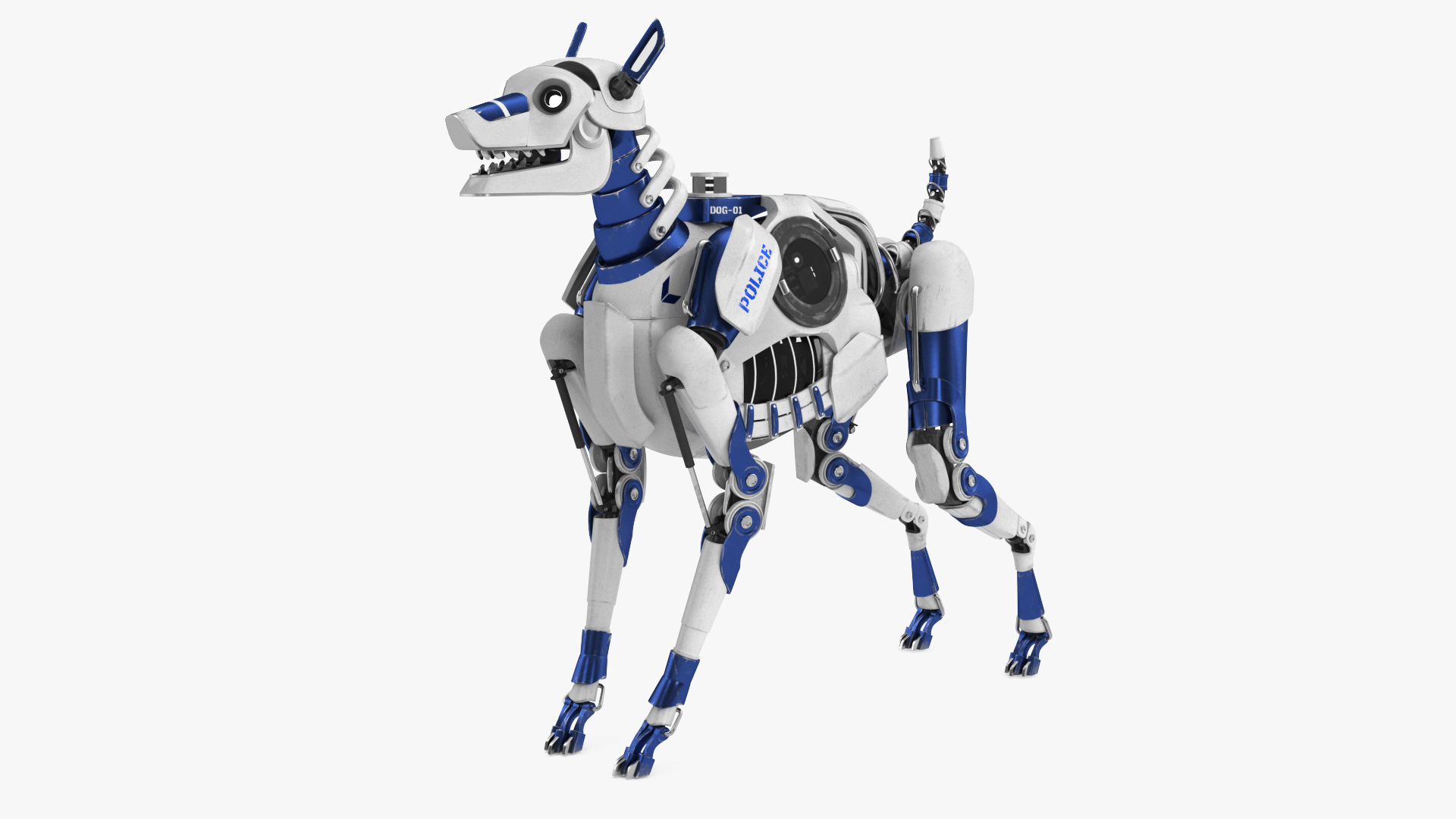 Futuristic Police Robot Dog 3D