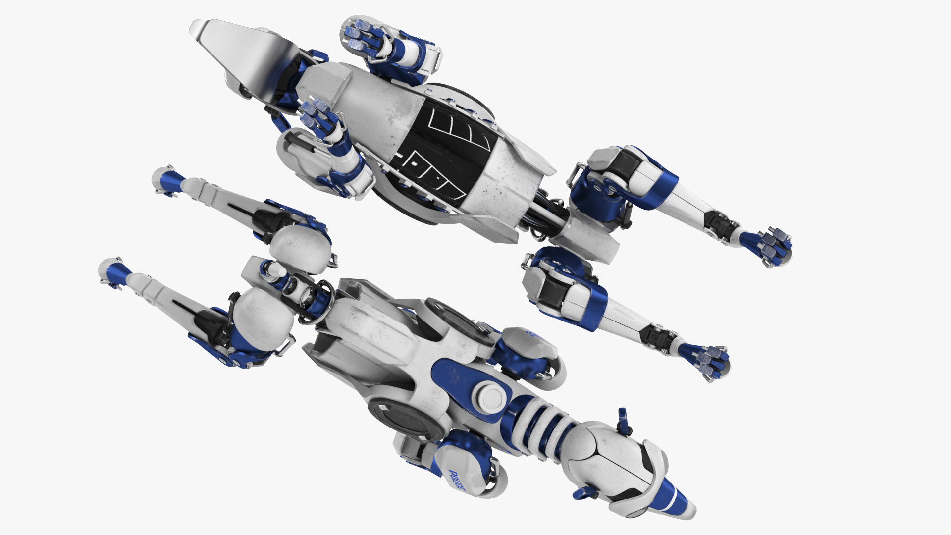 Futuristic Police Robot Dog 3D