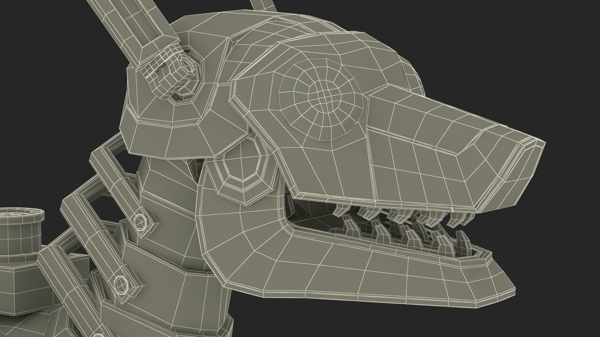 Futuristic Police Robot Dog 3D
