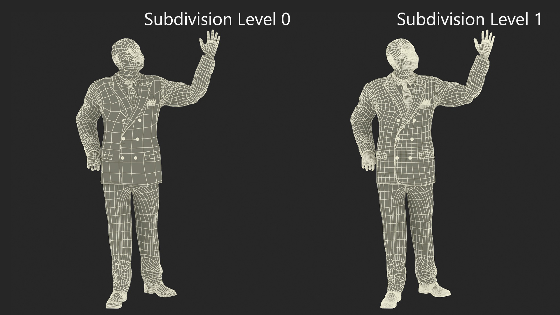 3D Handsome African American Businessman Rigged for Cinema 4D model