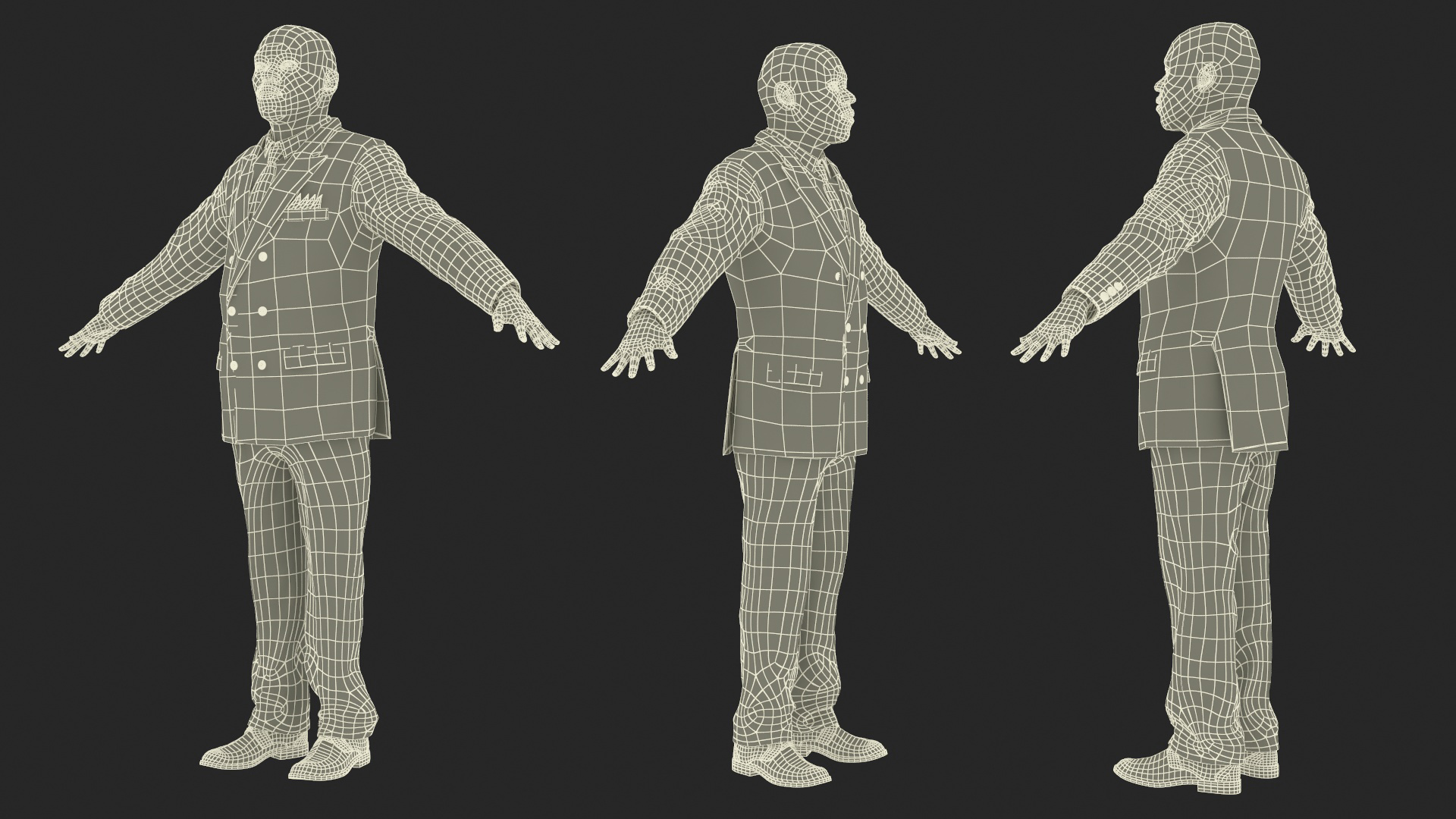 3D Handsome African American Businessman Rigged for Cinema 4D model