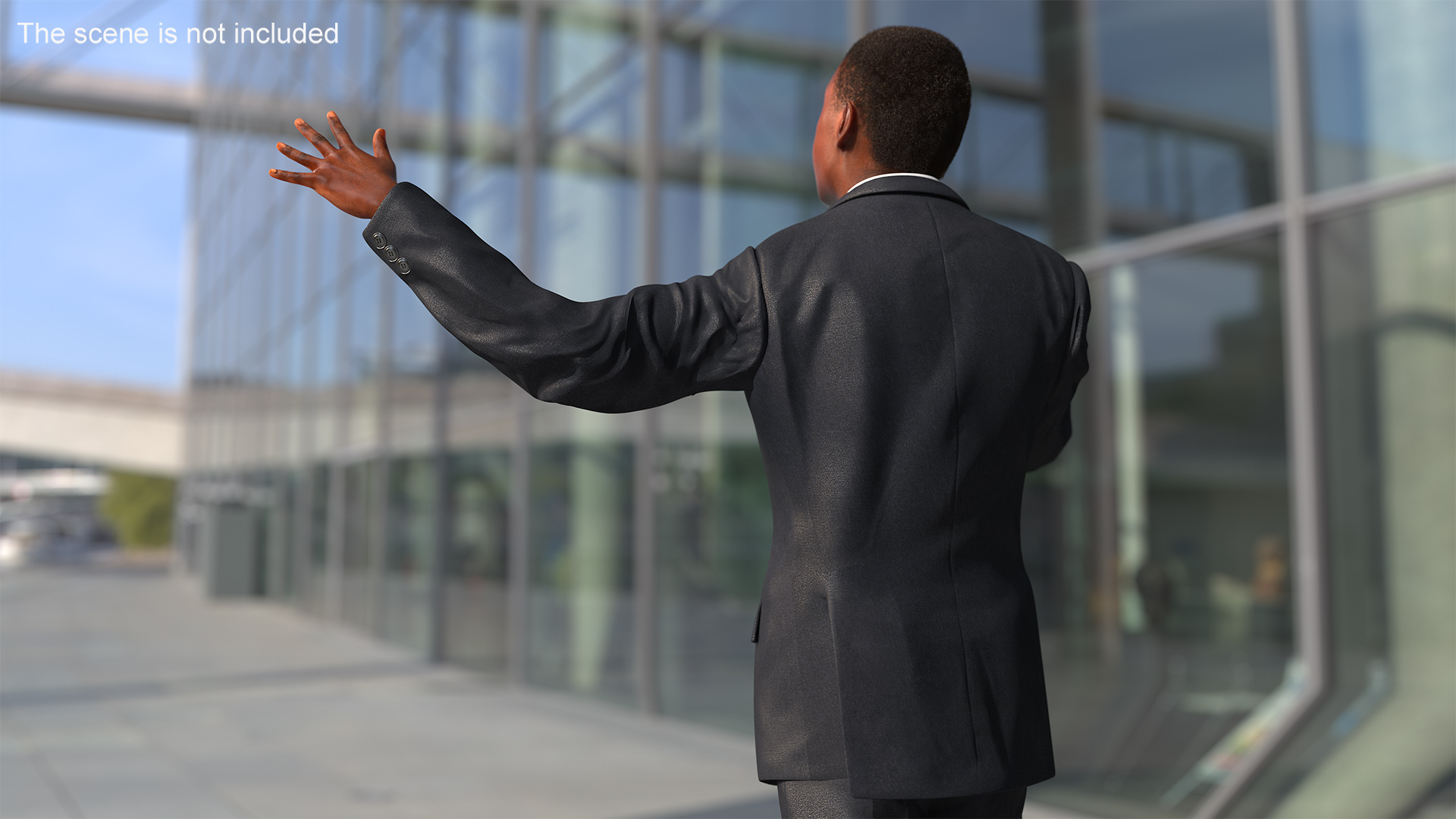 3D Handsome African American Businessman Rigged for Cinema 4D model