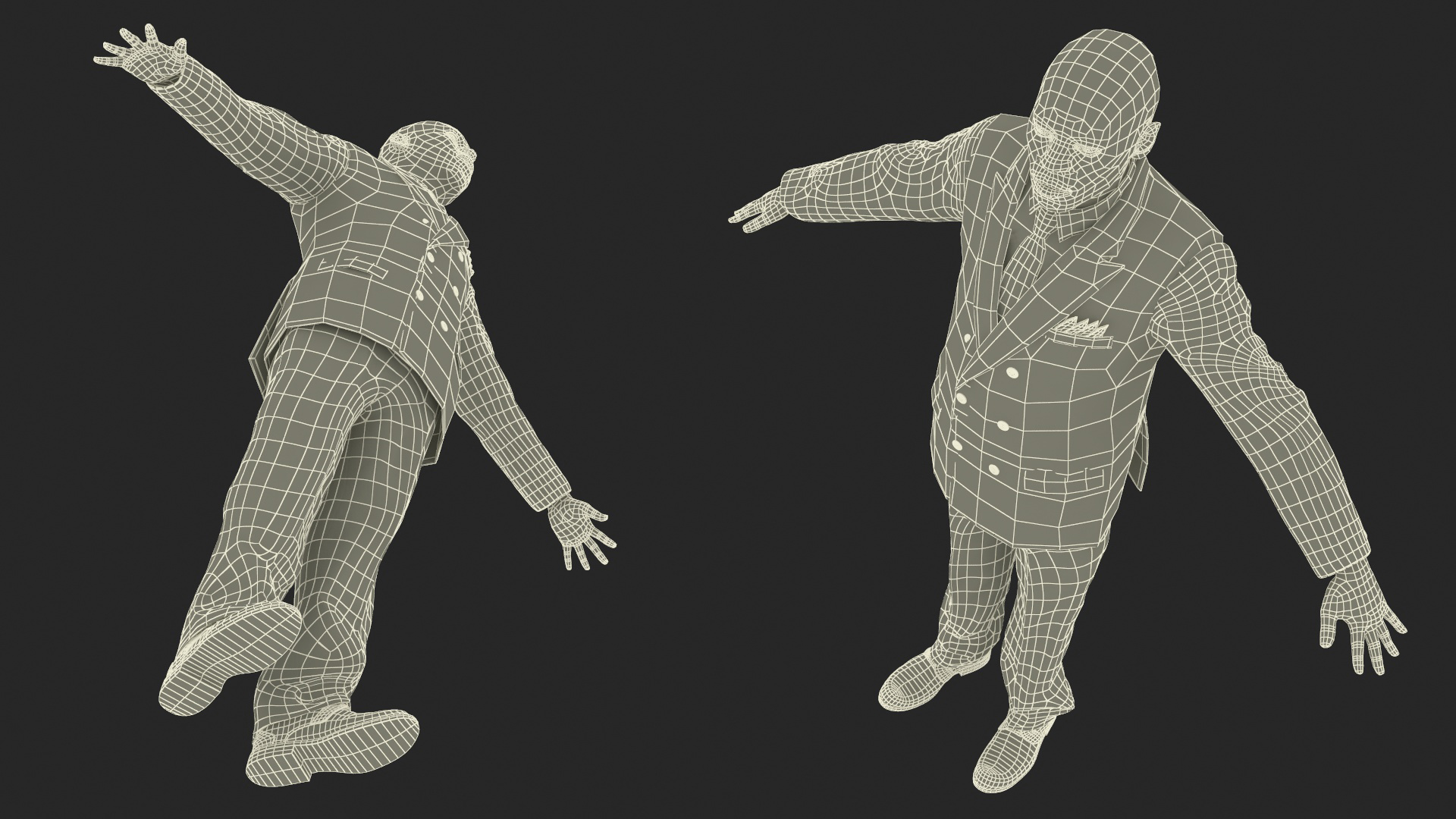 3D Handsome African American Businessman Rigged for Cinema 4D model