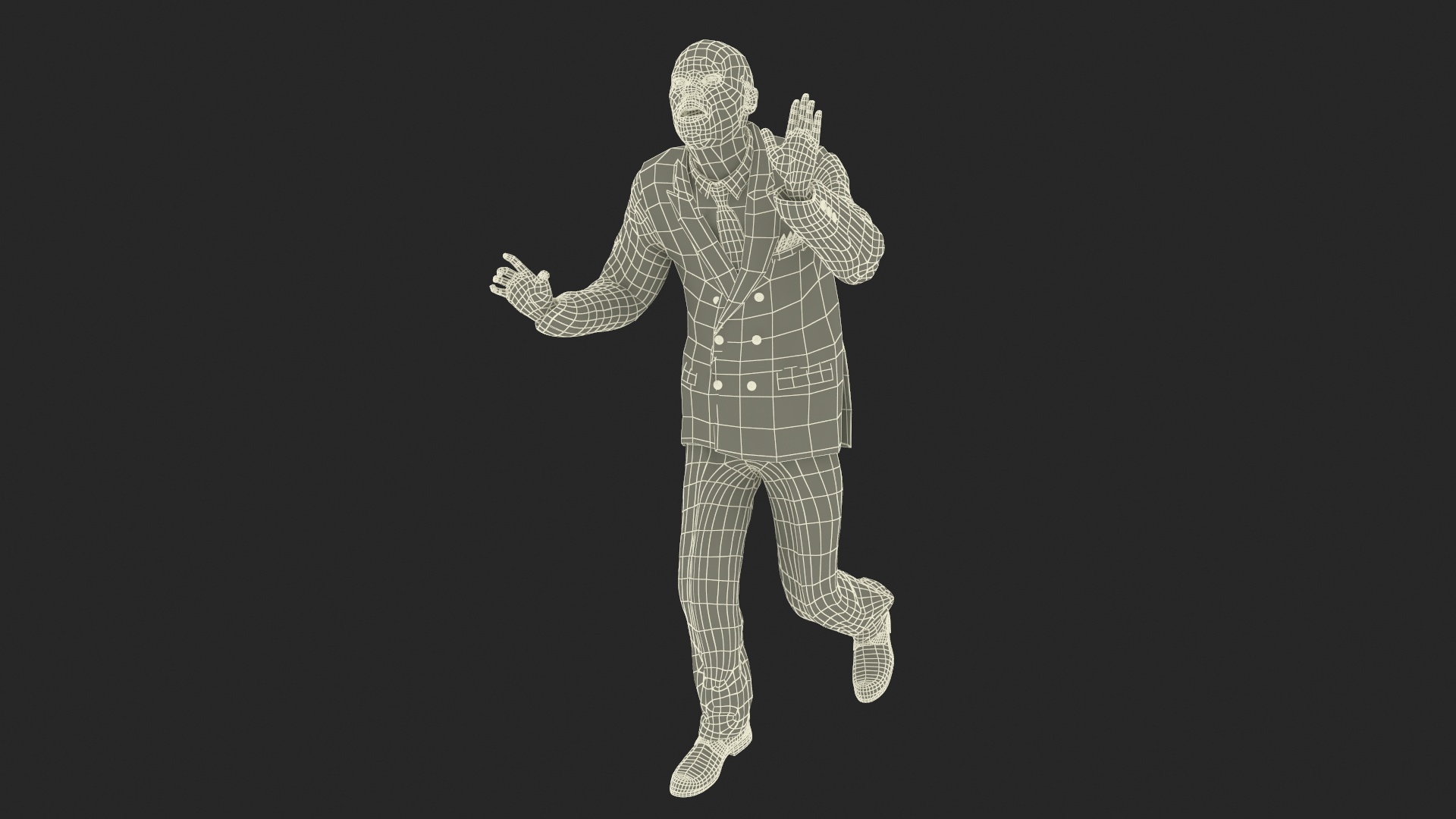 3D Handsome African American Businessman Rigged for Cinema 4D model
