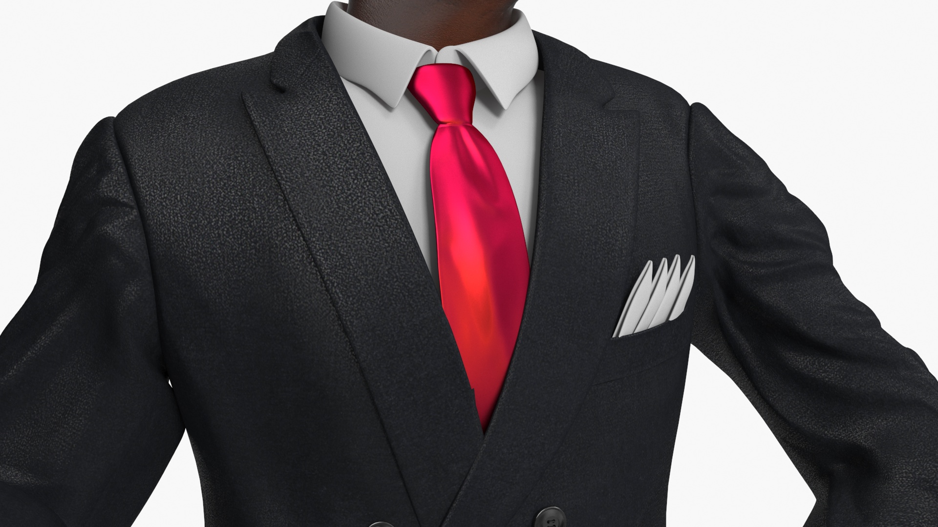 3D Handsome African American Businessman Rigged for Cinema 4D model