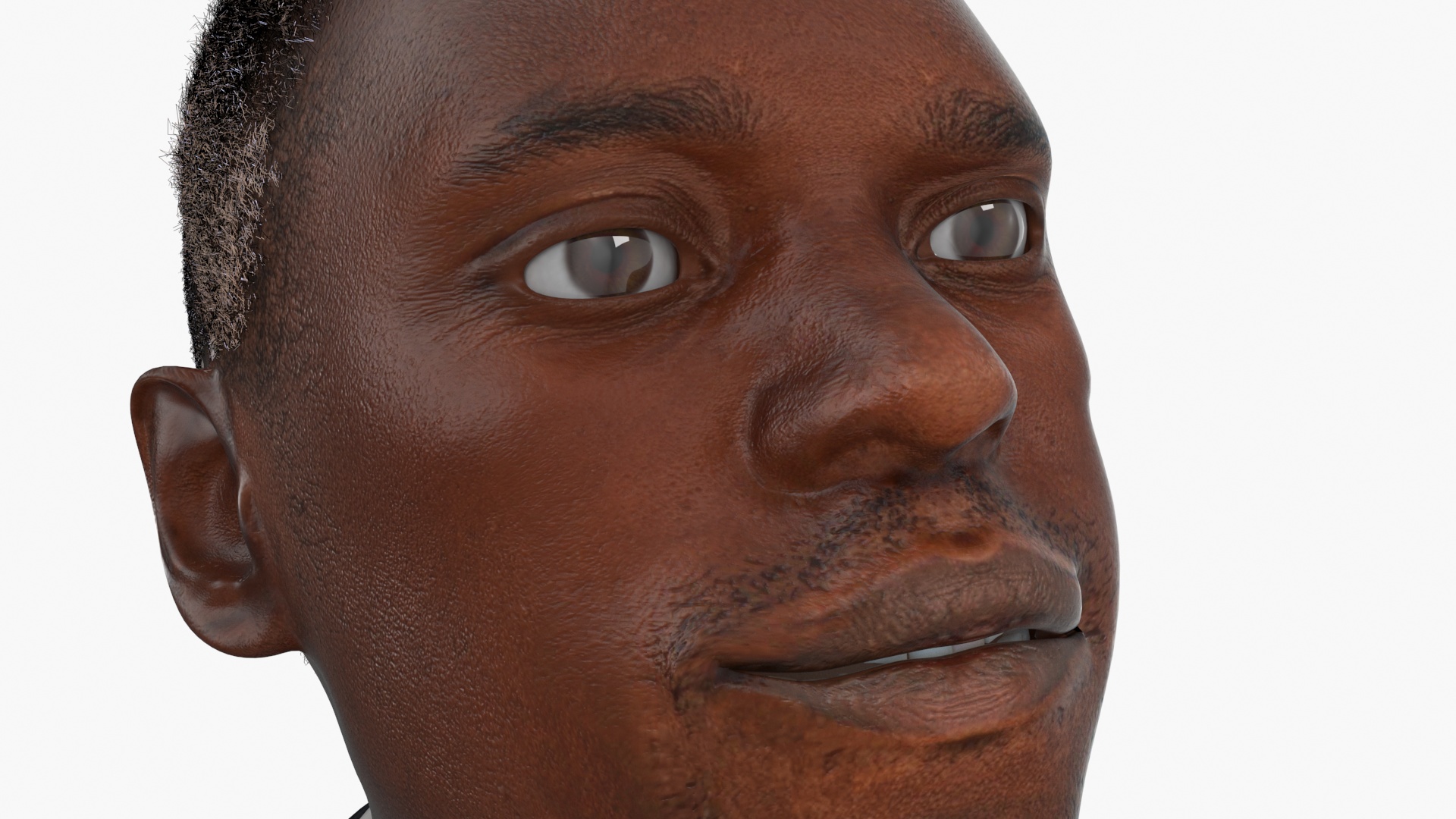 3D Handsome African American Businessman Rigged for Cinema 4D model