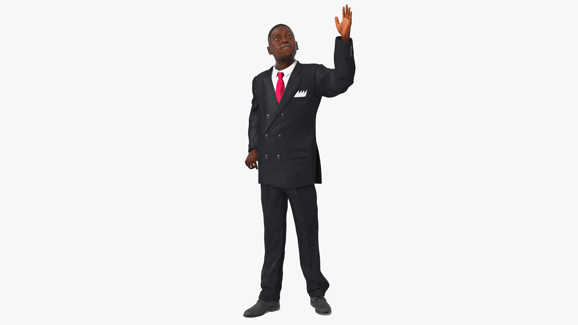 3D Handsome African American Businessman Rigged for Cinema 4D model