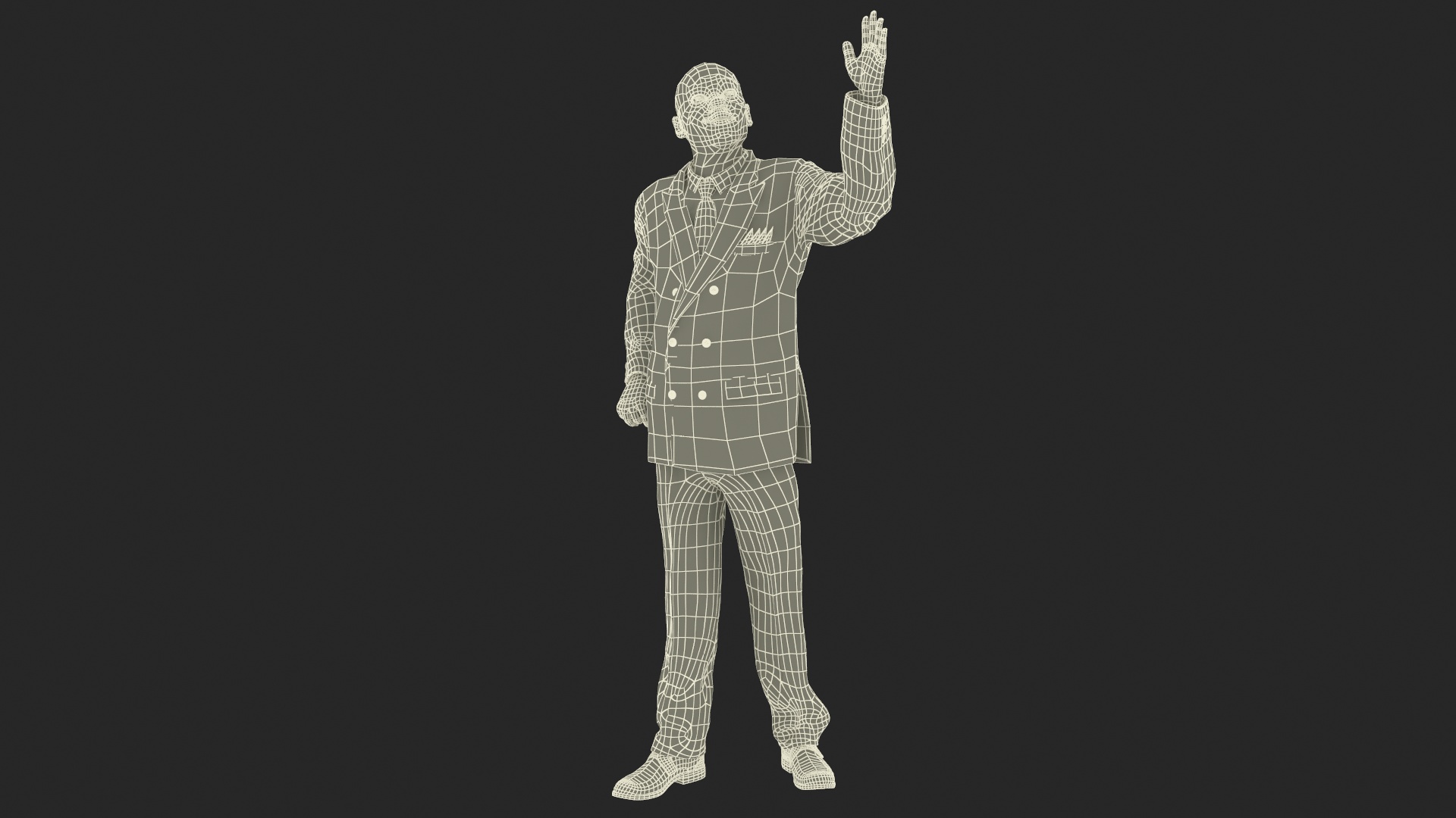 3D Handsome African American Businessman Rigged for Cinema 4D model