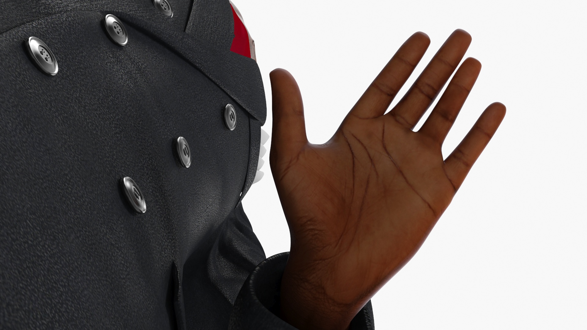 3D Handsome African American Businessman Rigged for Cinema 4D model