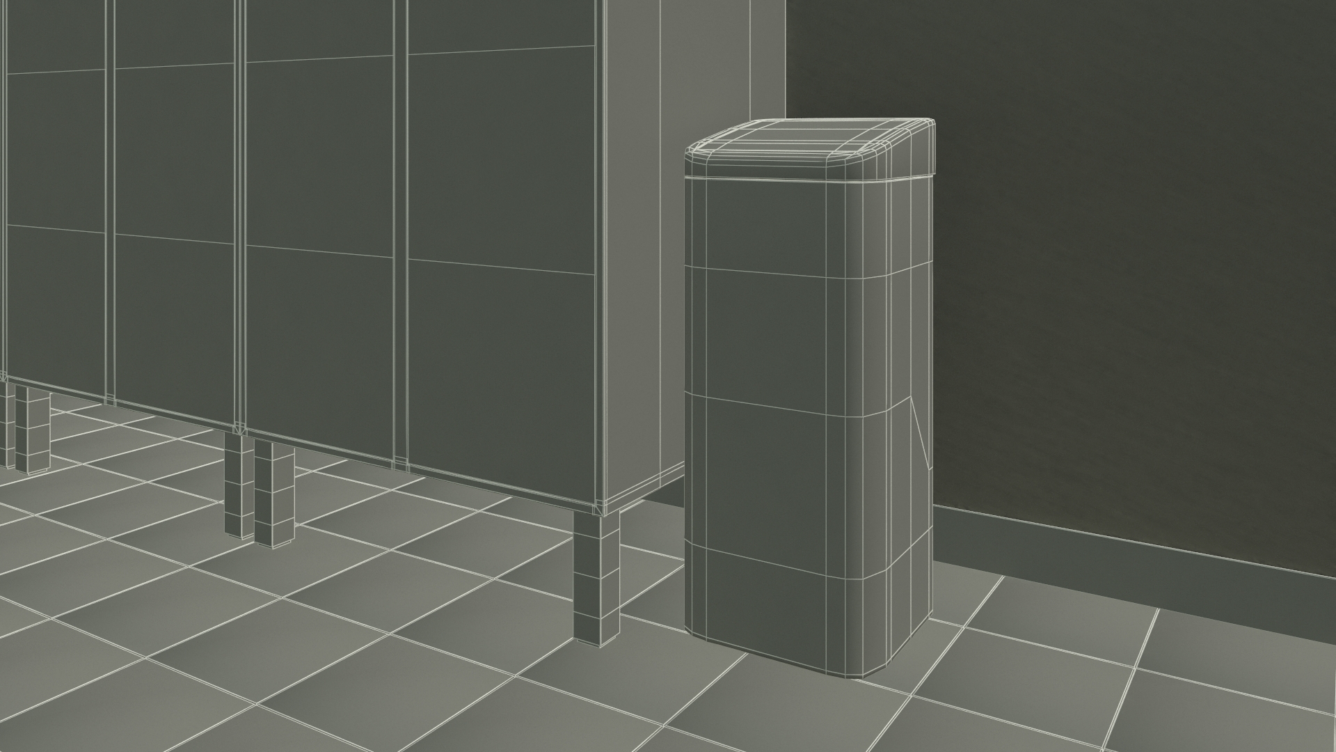 3D Modern Gym Locker Room Interior