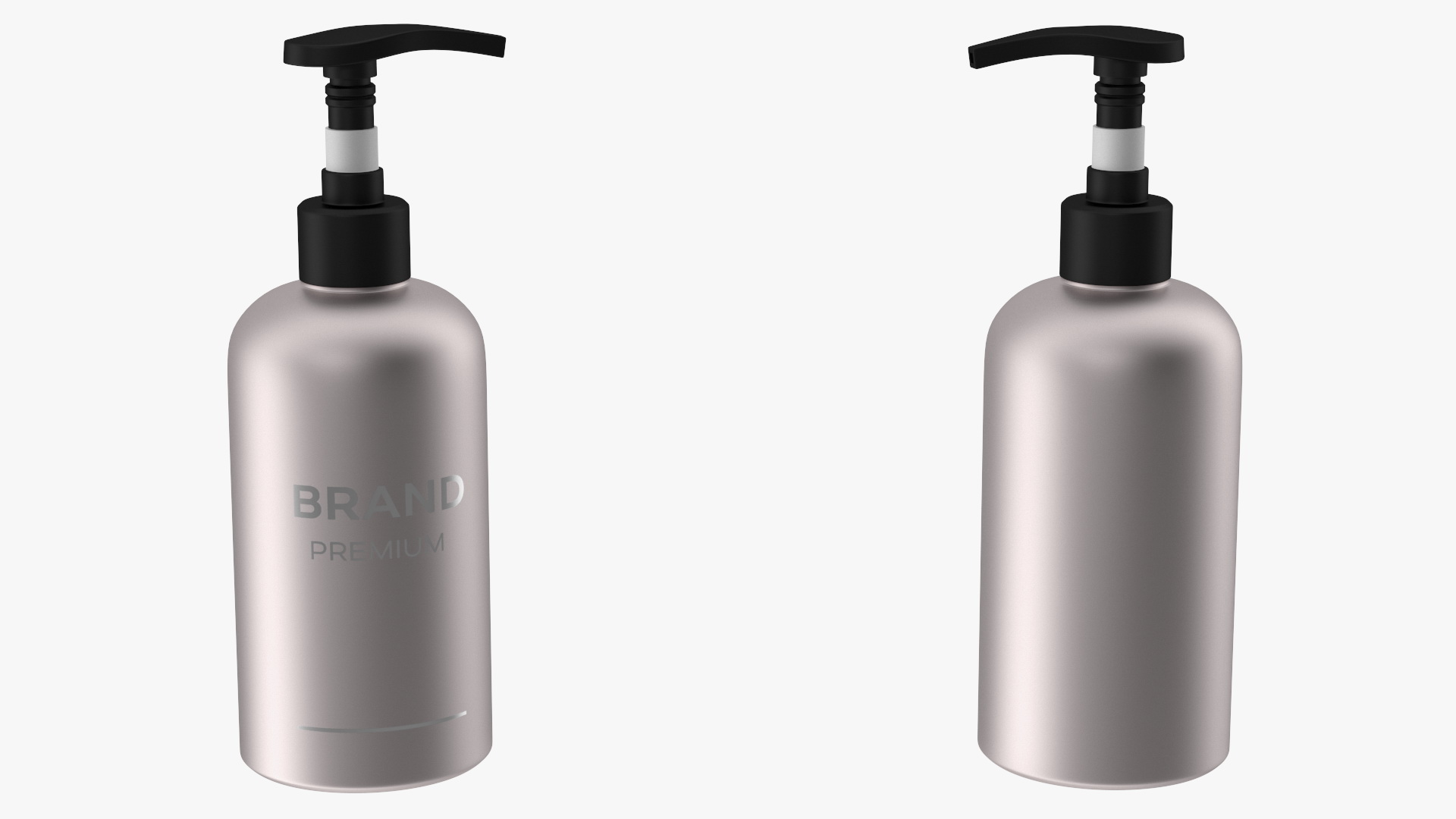 3D Black Cosmetic Pump Bottle
