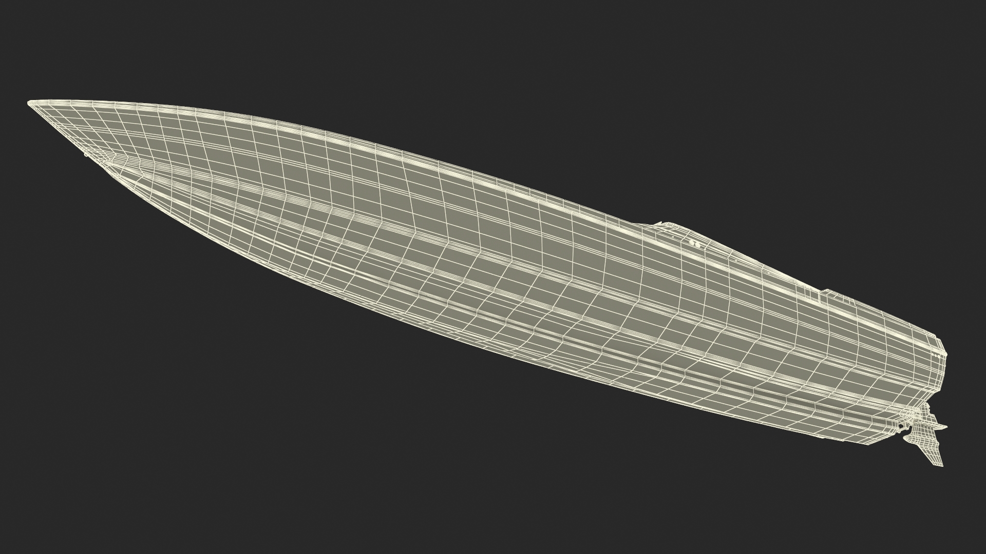 Speedboat Gray 3D model