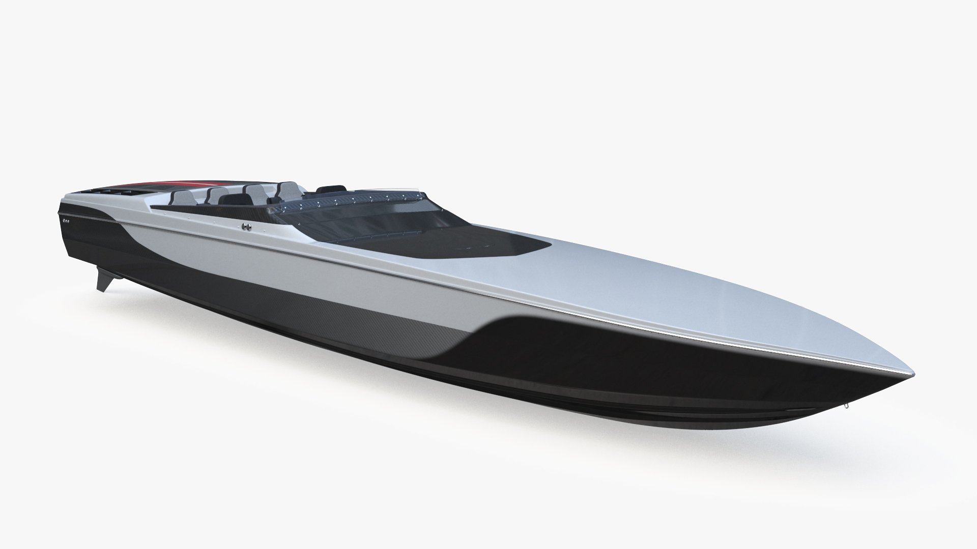 Speedboat Gray 3D model