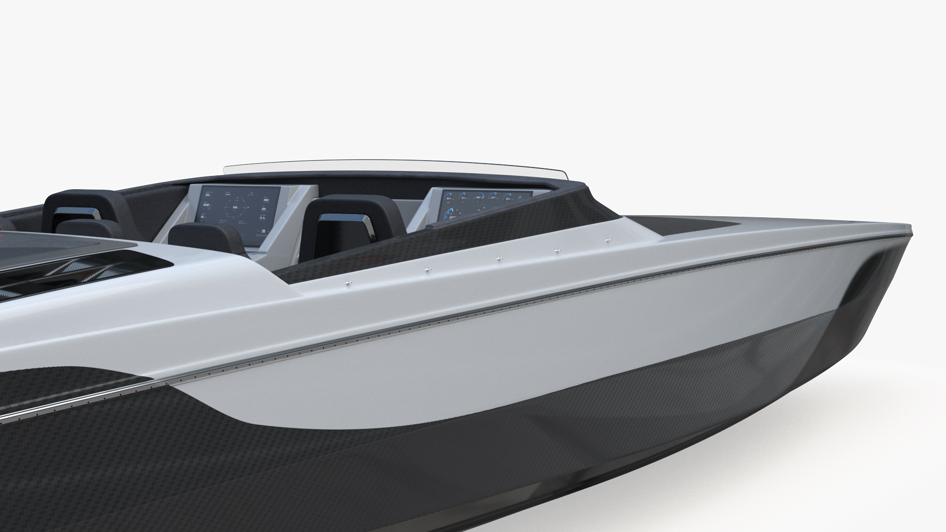 Speedboat Gray 3D model