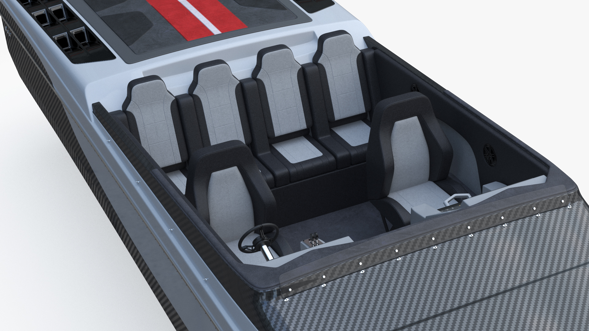 Speedboat Gray 3D model
