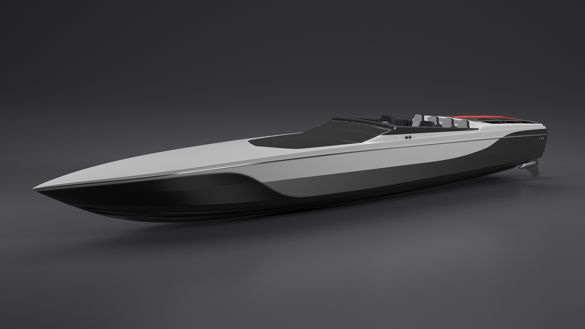 Speedboat Gray 3D model