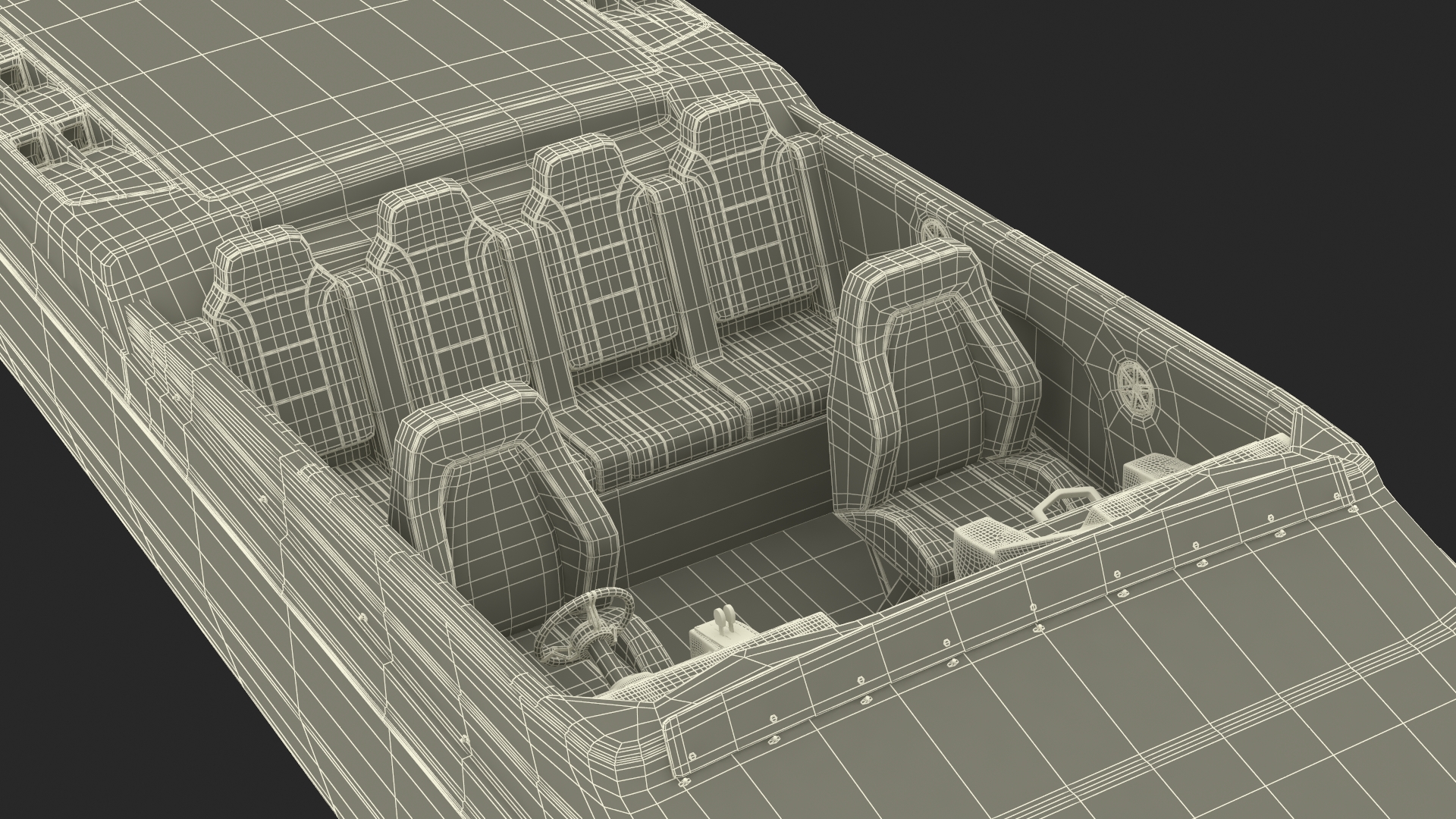 Speedboat Gray 3D model