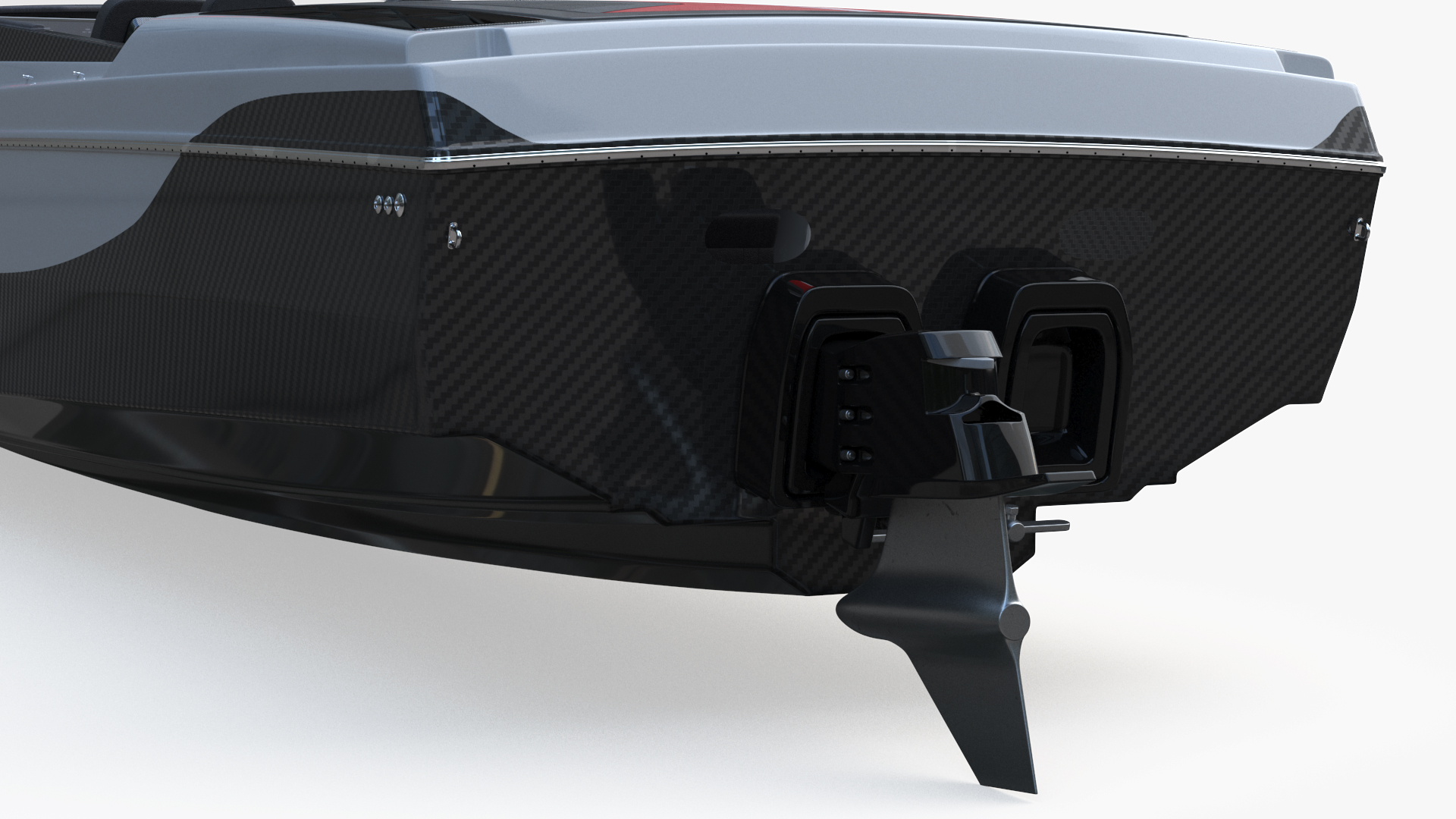 Speedboat Gray 3D model