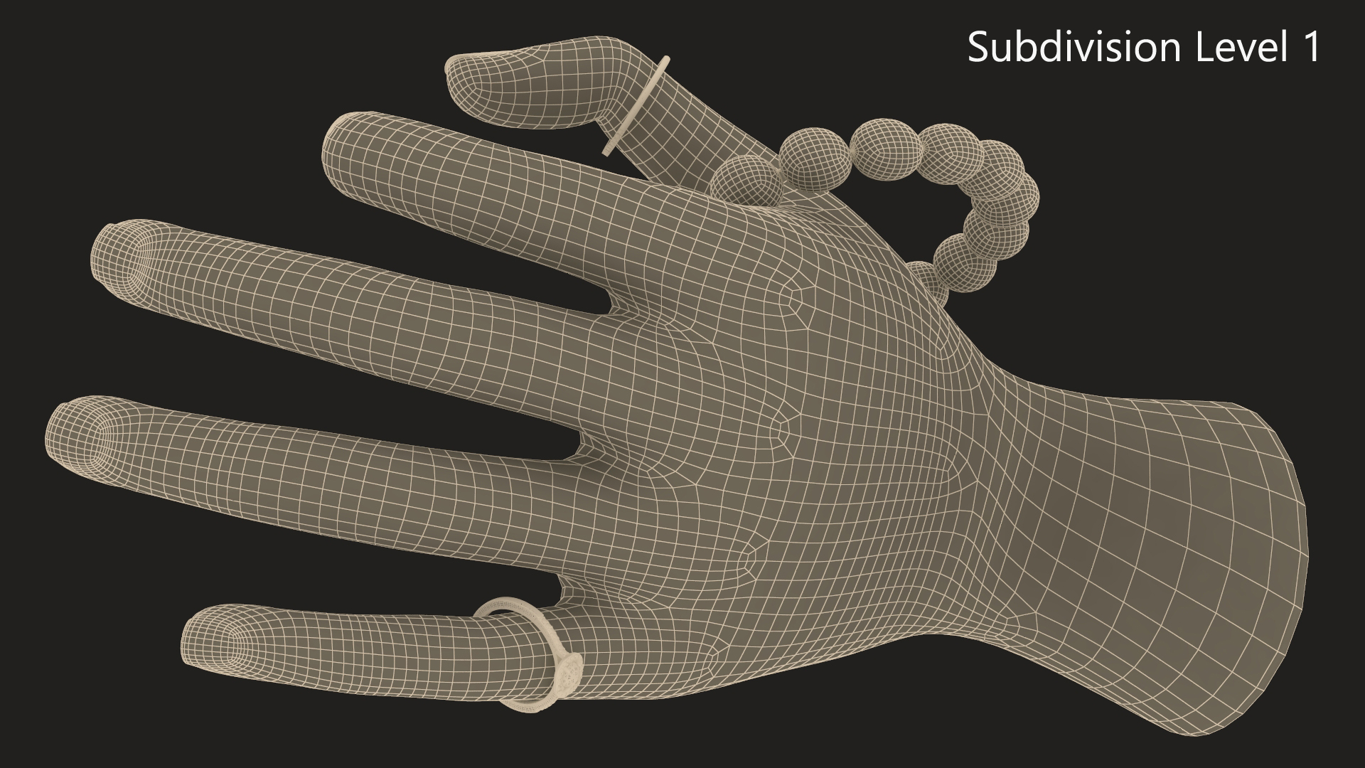 3D model Hand Display with Jewelry