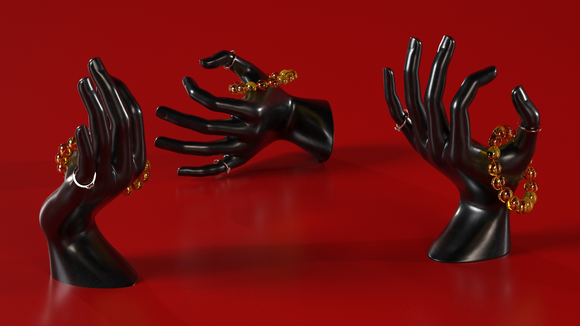 3D model Hand Display with Jewelry