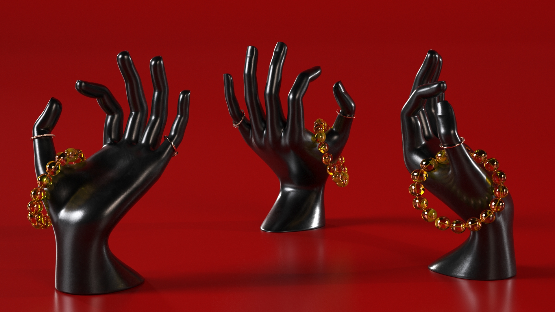 3D model Hand Display with Jewelry