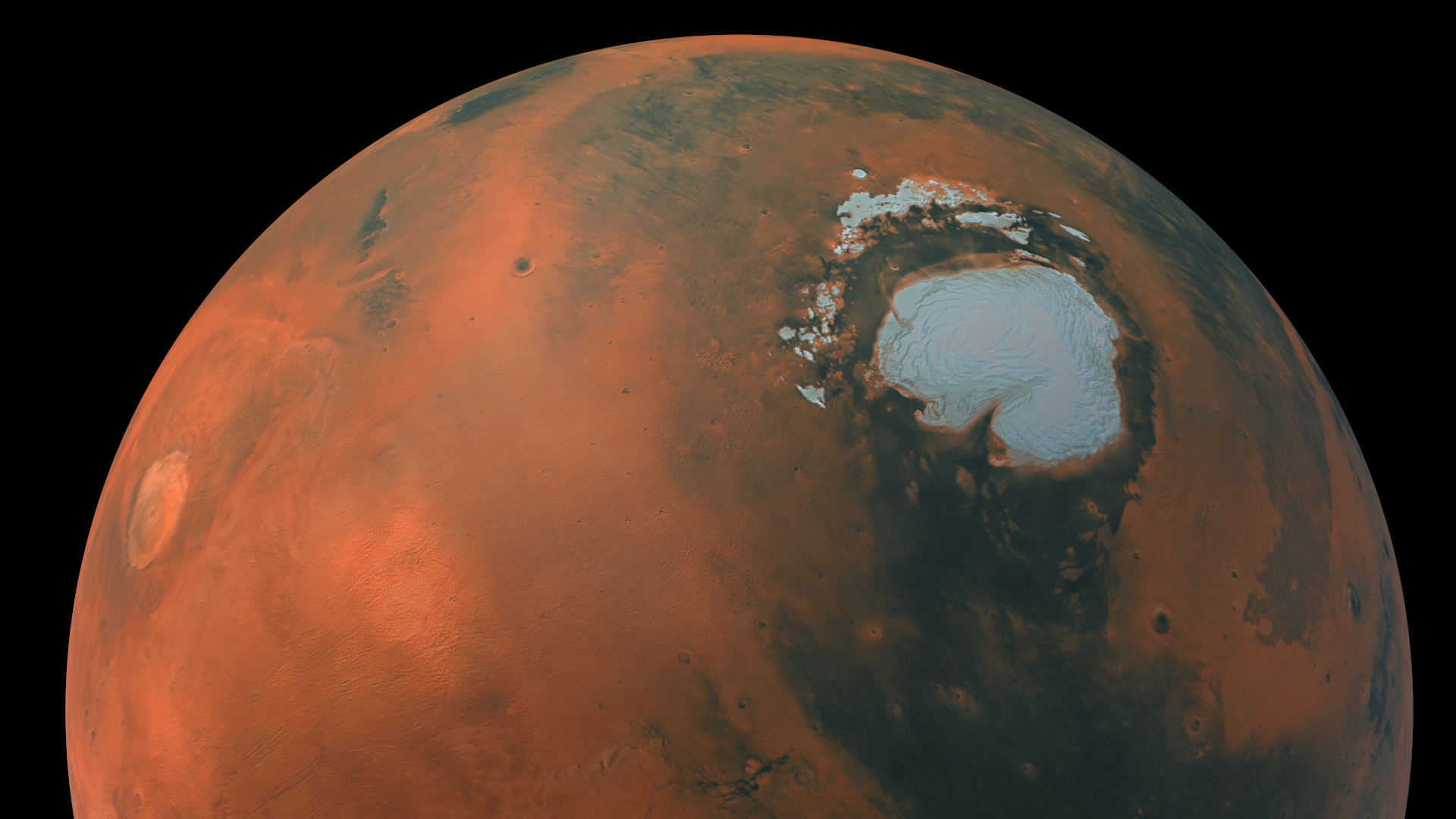 3D model Futuristic Sci Fi Space Station Orbiting Mars