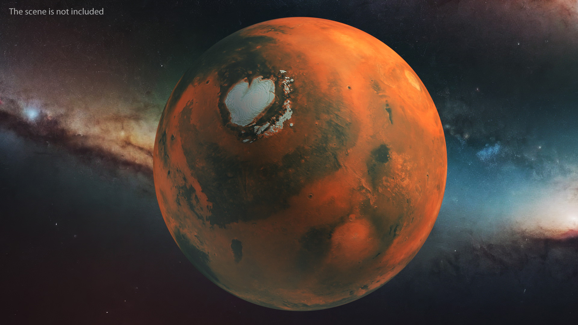 3D model Futuristic Sci Fi Space Station Orbiting Mars