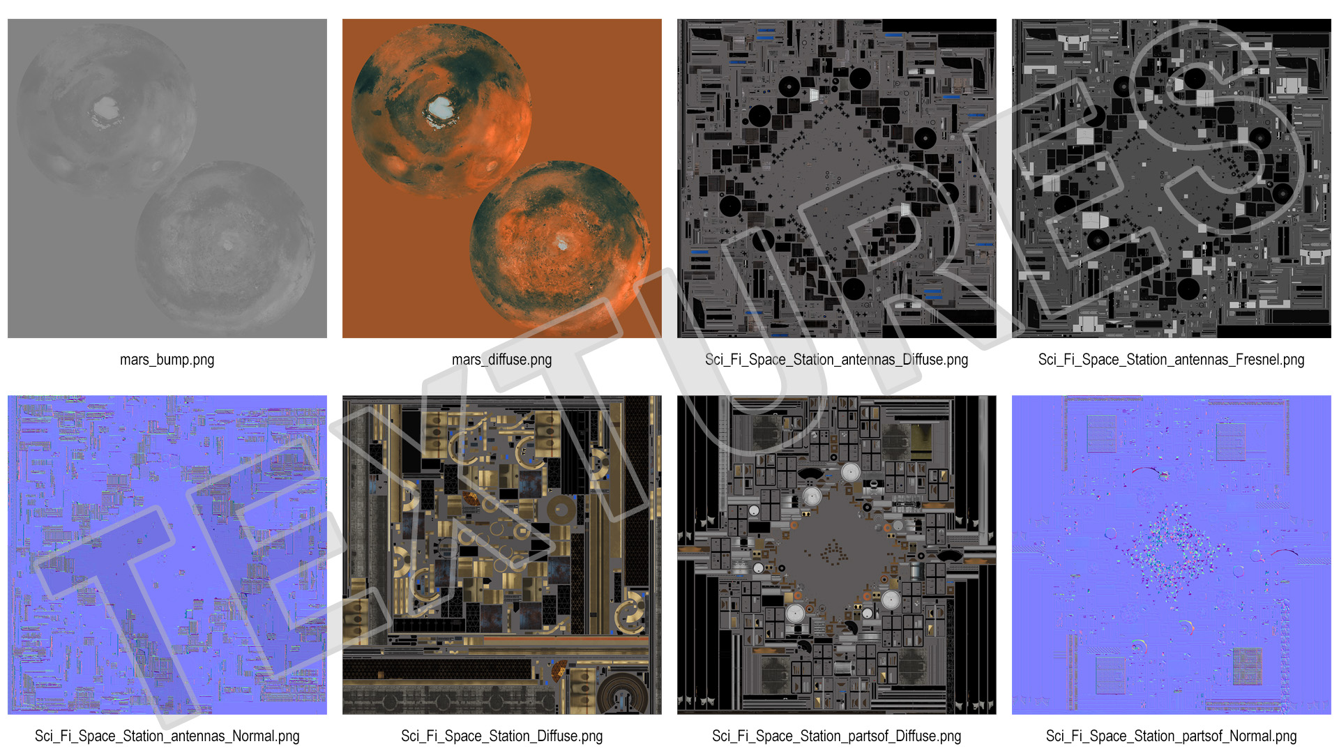 3D model Futuristic Sci Fi Space Station Orbiting Mars