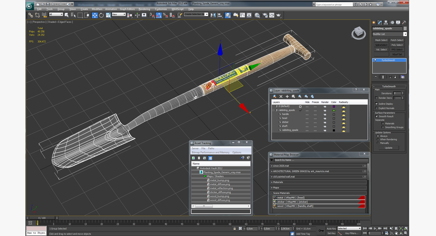 Planting Spade Tool 3D model