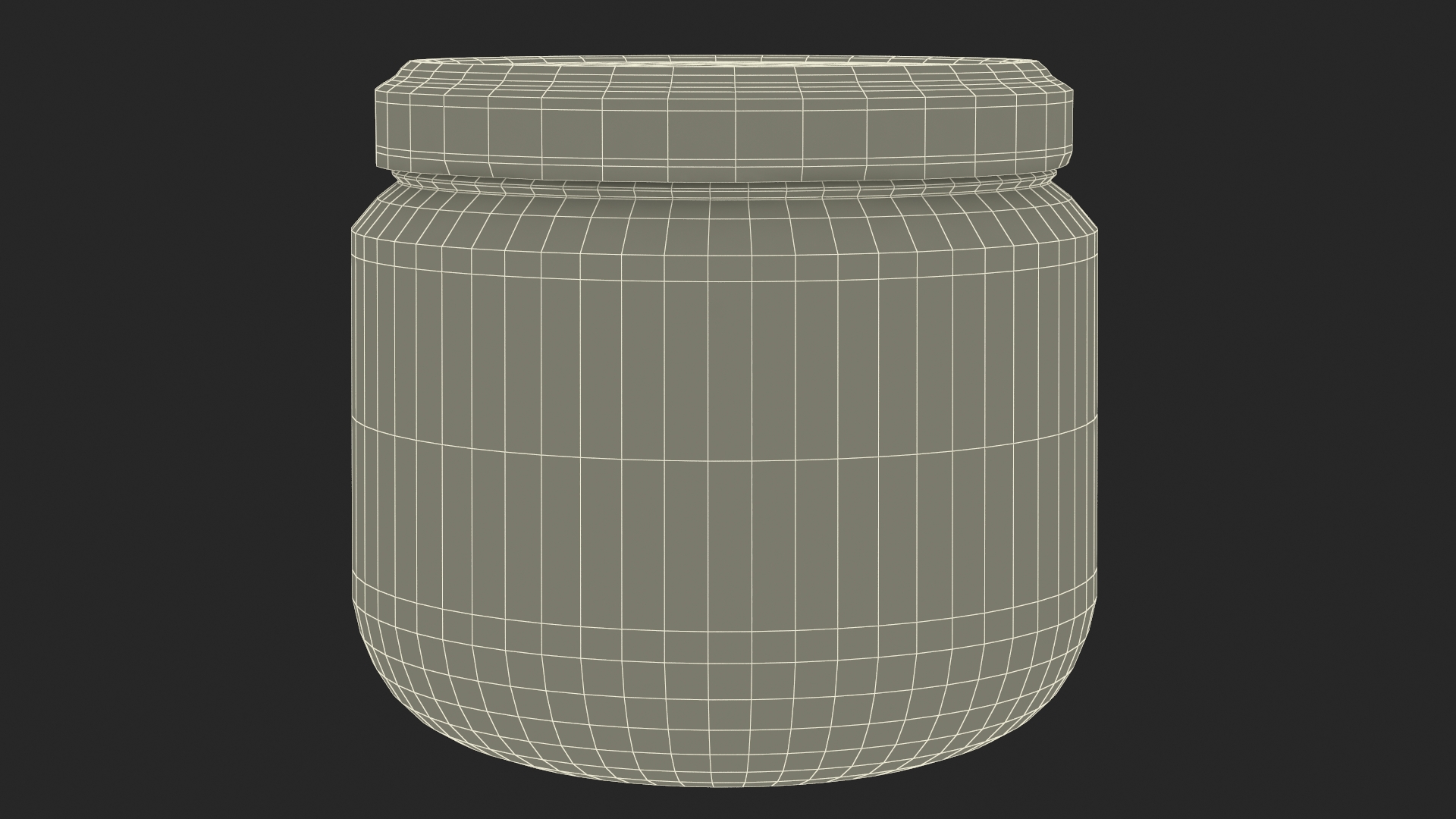 3D Glass Small Jar Empty