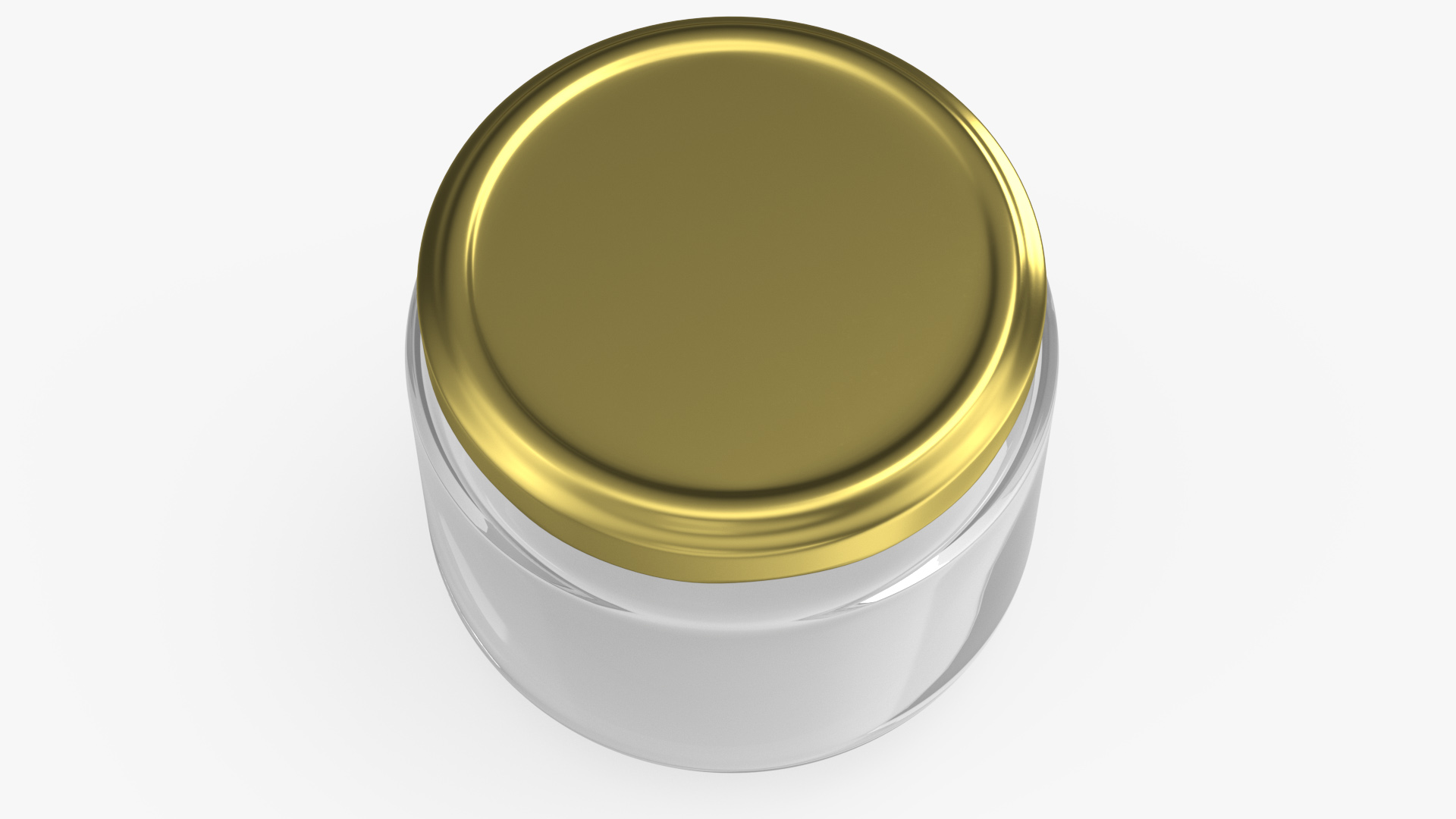 3D Glass Small Jar Empty