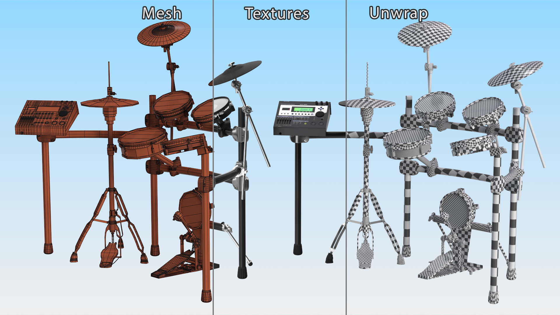 Electronic Drum Set 3D model