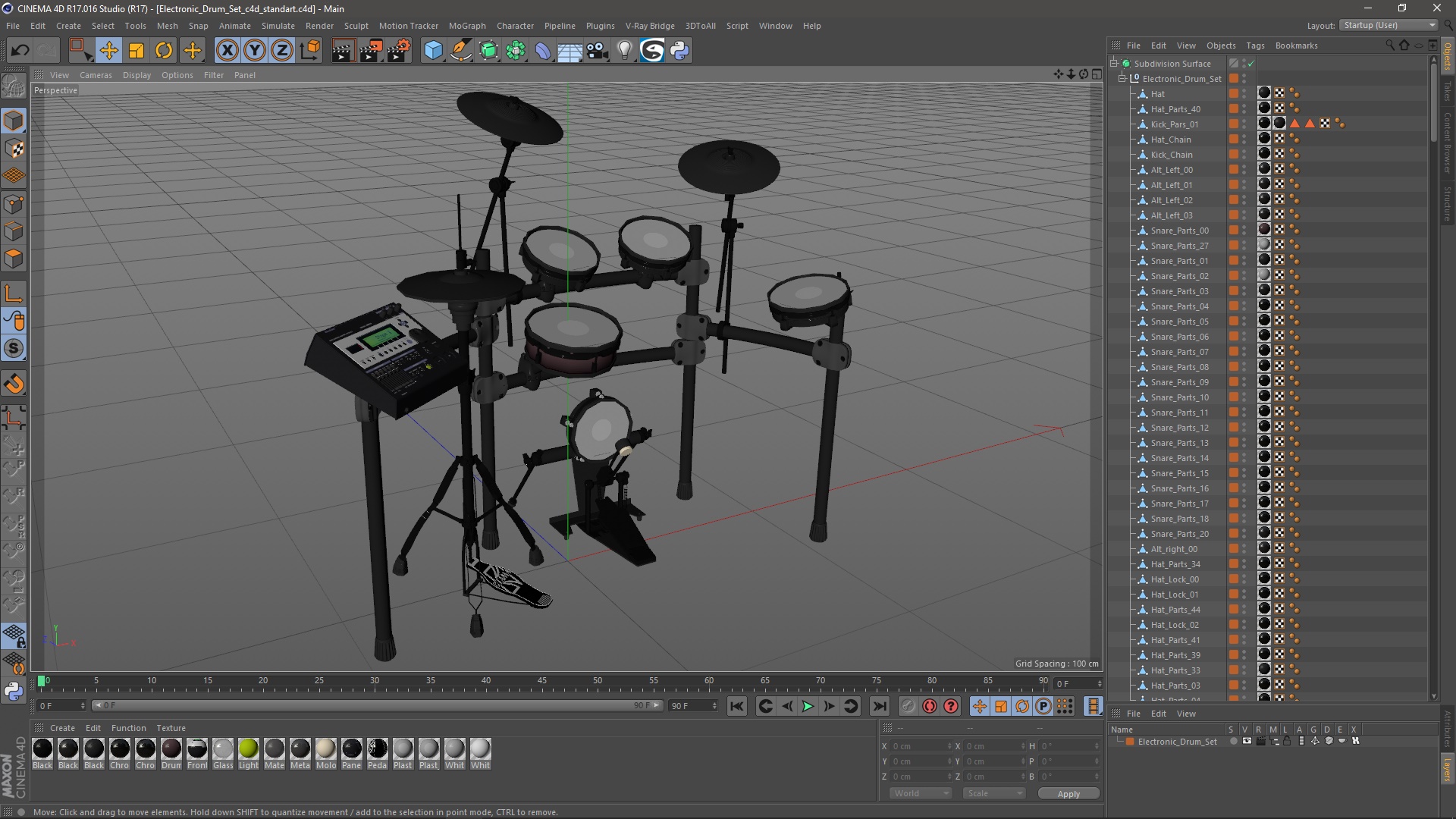 Electronic Drum Set 3D model